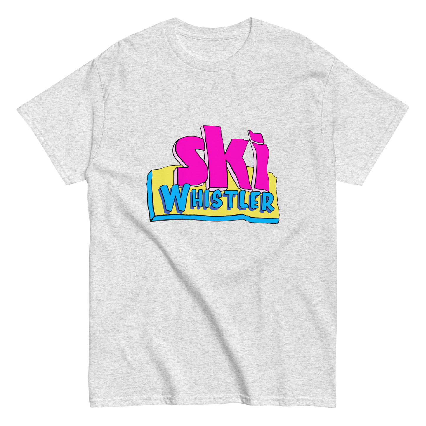 Ski Whistler Cartoon Text