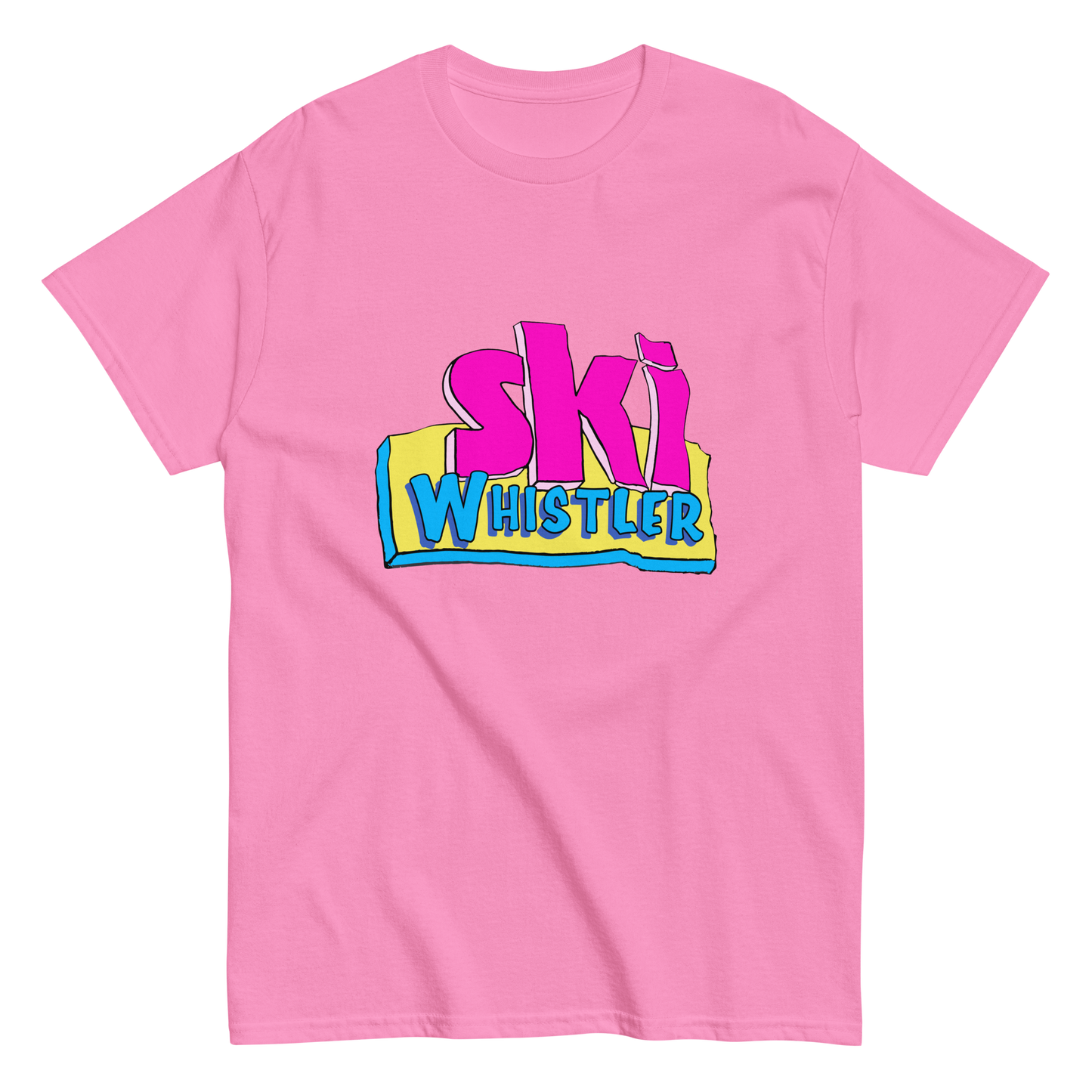 Ski Whistler Cartoon Text