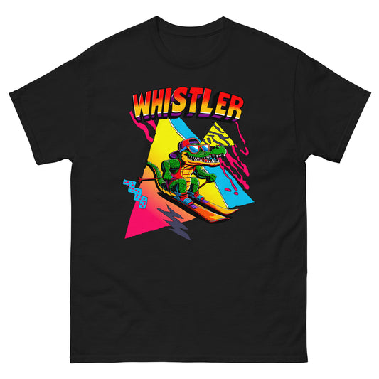 Whistler Skiing Gator Retro T-shirt printed by Whistler Shirts