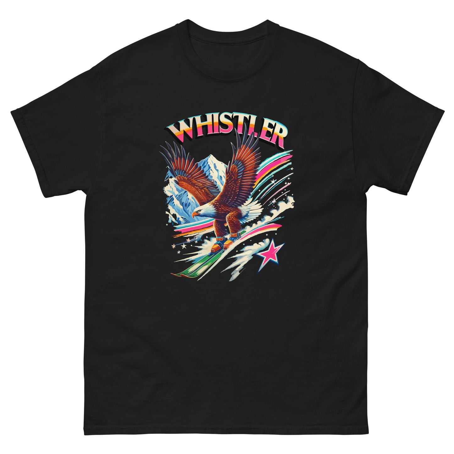 Whistler Eagle Skiing T-shirt printed by Whistler Shirts
