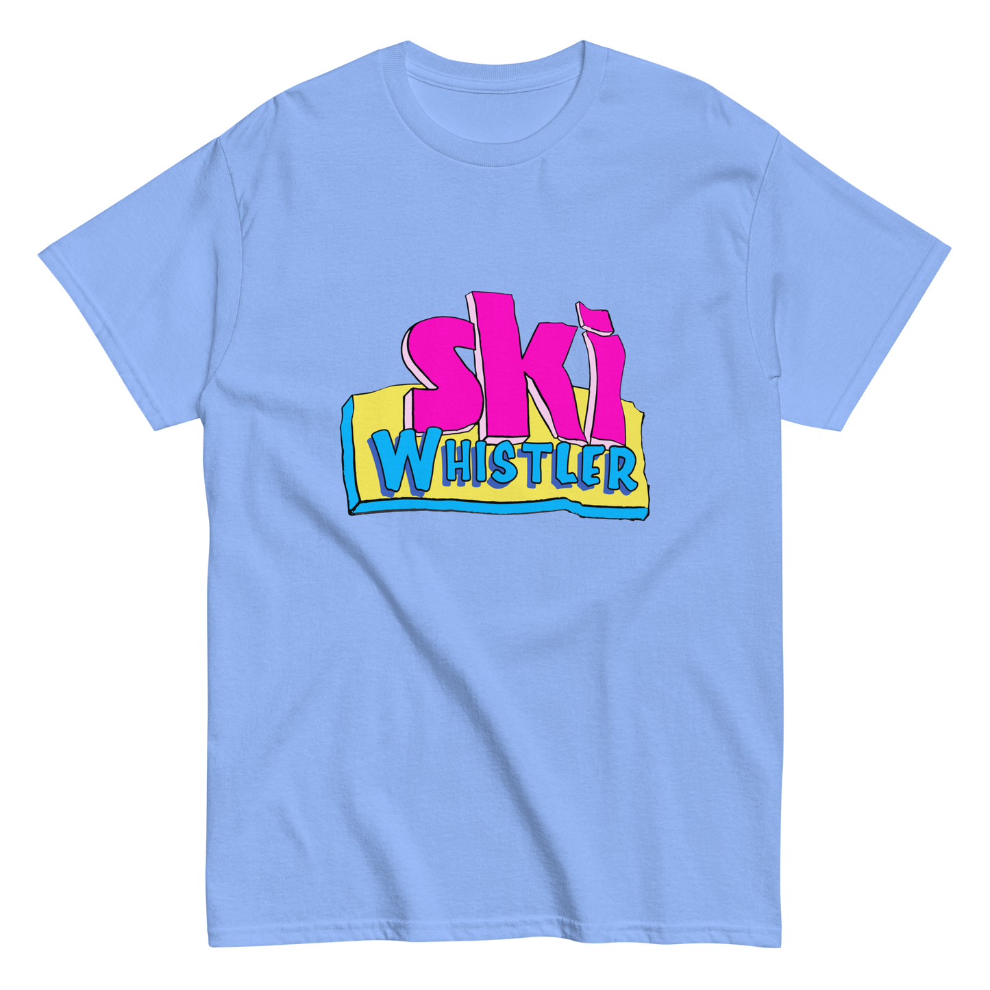 Ski Whistler Cartoon Text