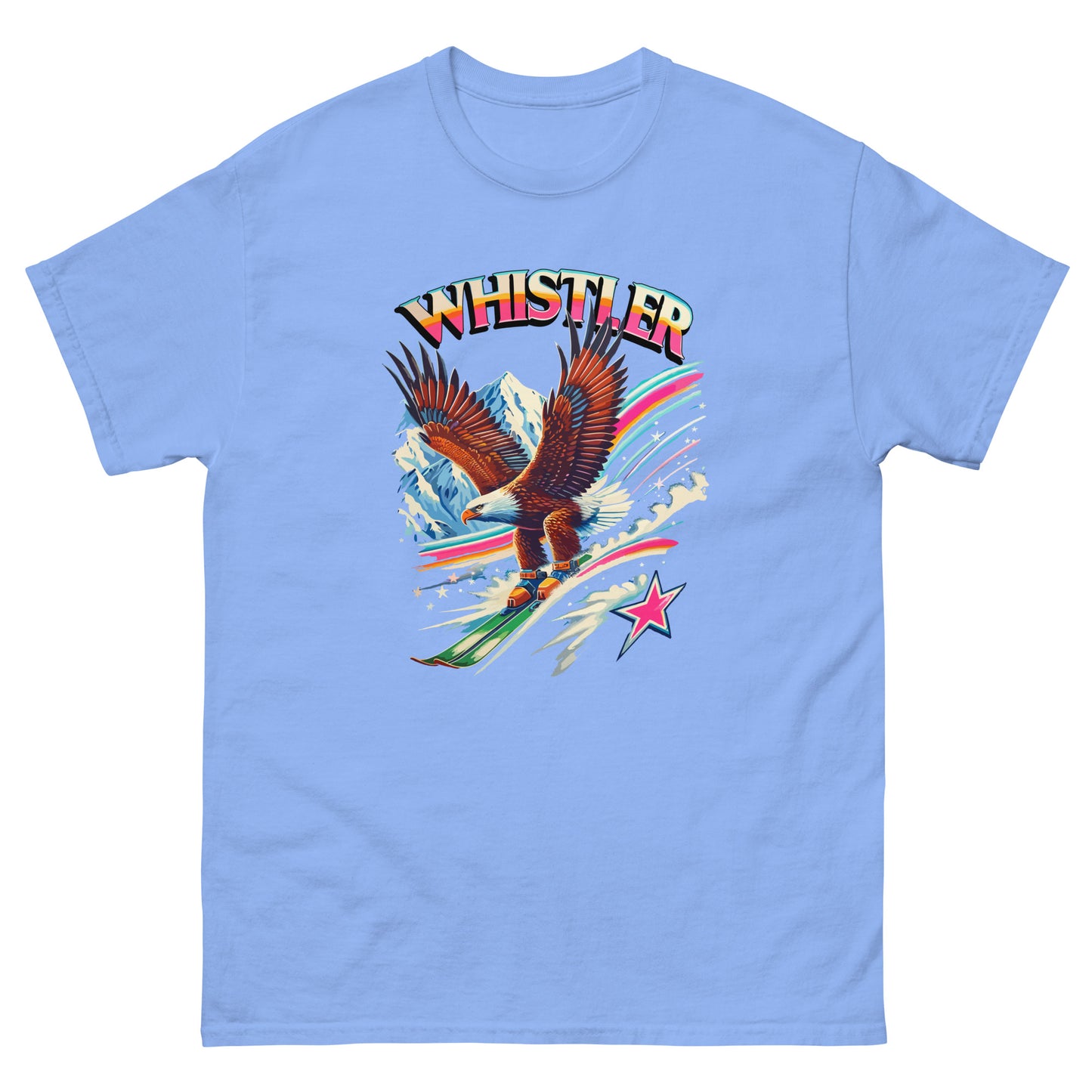 Whistler Eagle Skiing T-shirt printed by Whistler Shirts