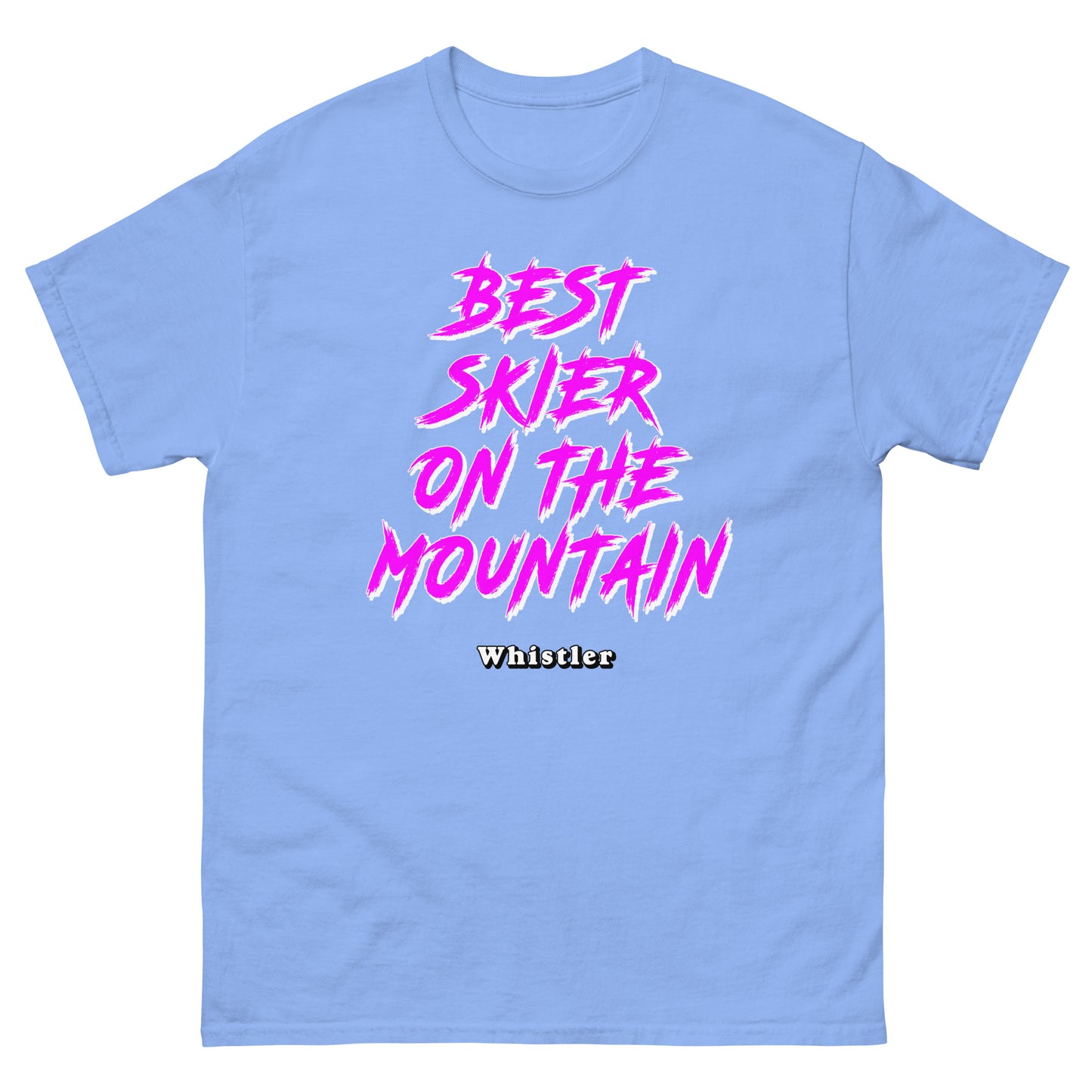 Best Skiier on the mountain whistler design printed on a t-shirt by Whistler Shirts