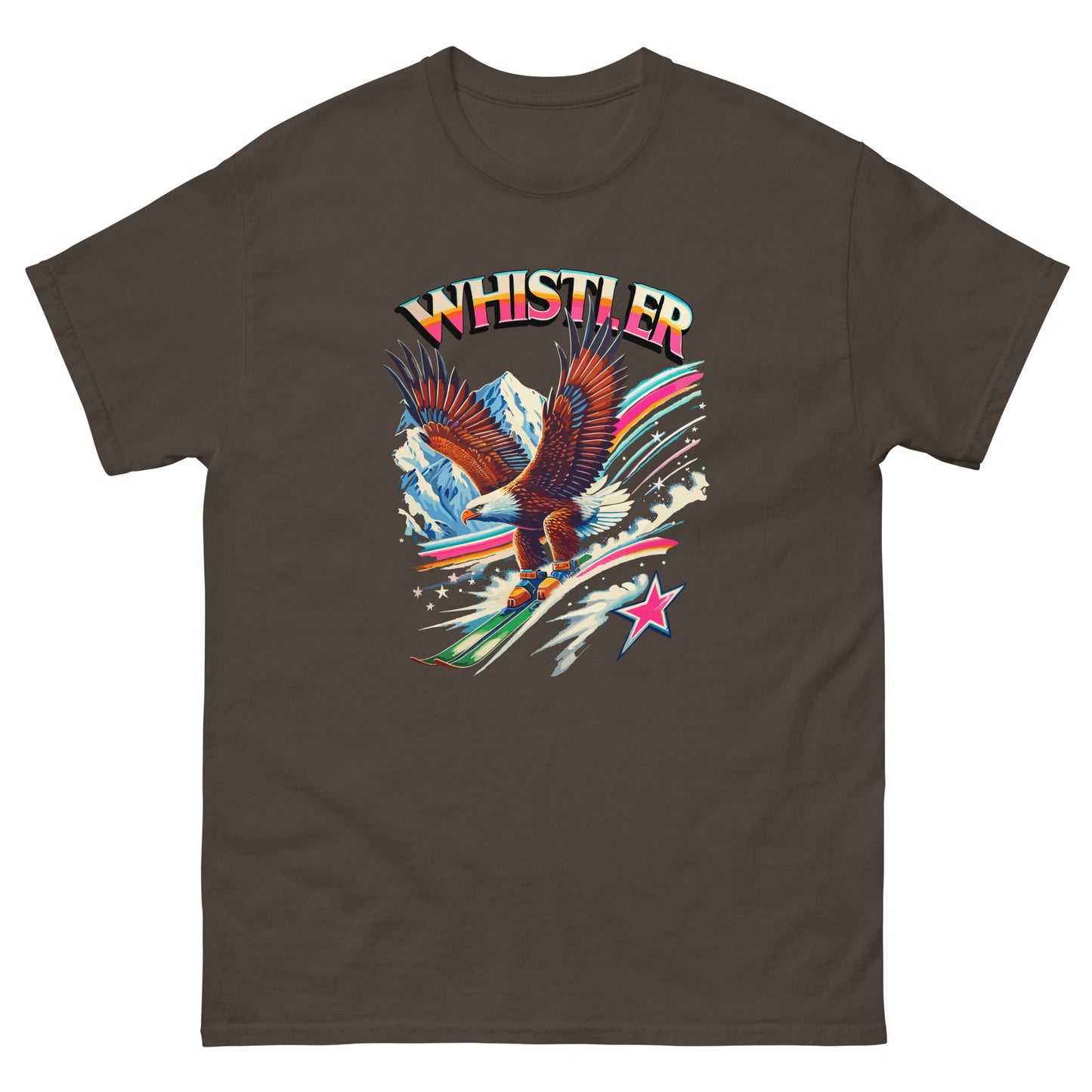 Whistler Eagle Skiing T-shirt printed by Whistler Shirts