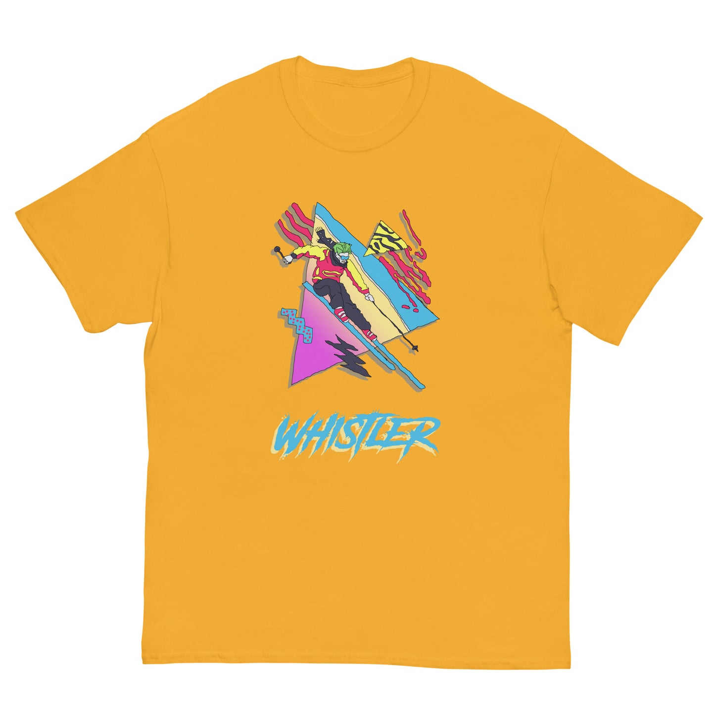 colourful whistler print t-shirt