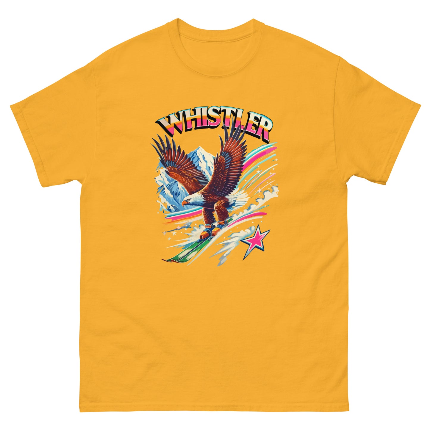Whistler Eagle Skiing T-shirt printed by Whistler Shirts