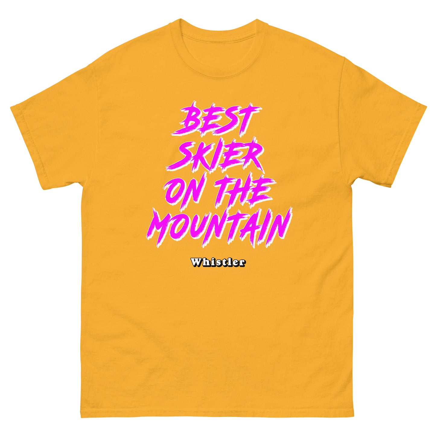 Best Skiier on the mountain whistler design printed on a t-shirt by Whistler Shirts