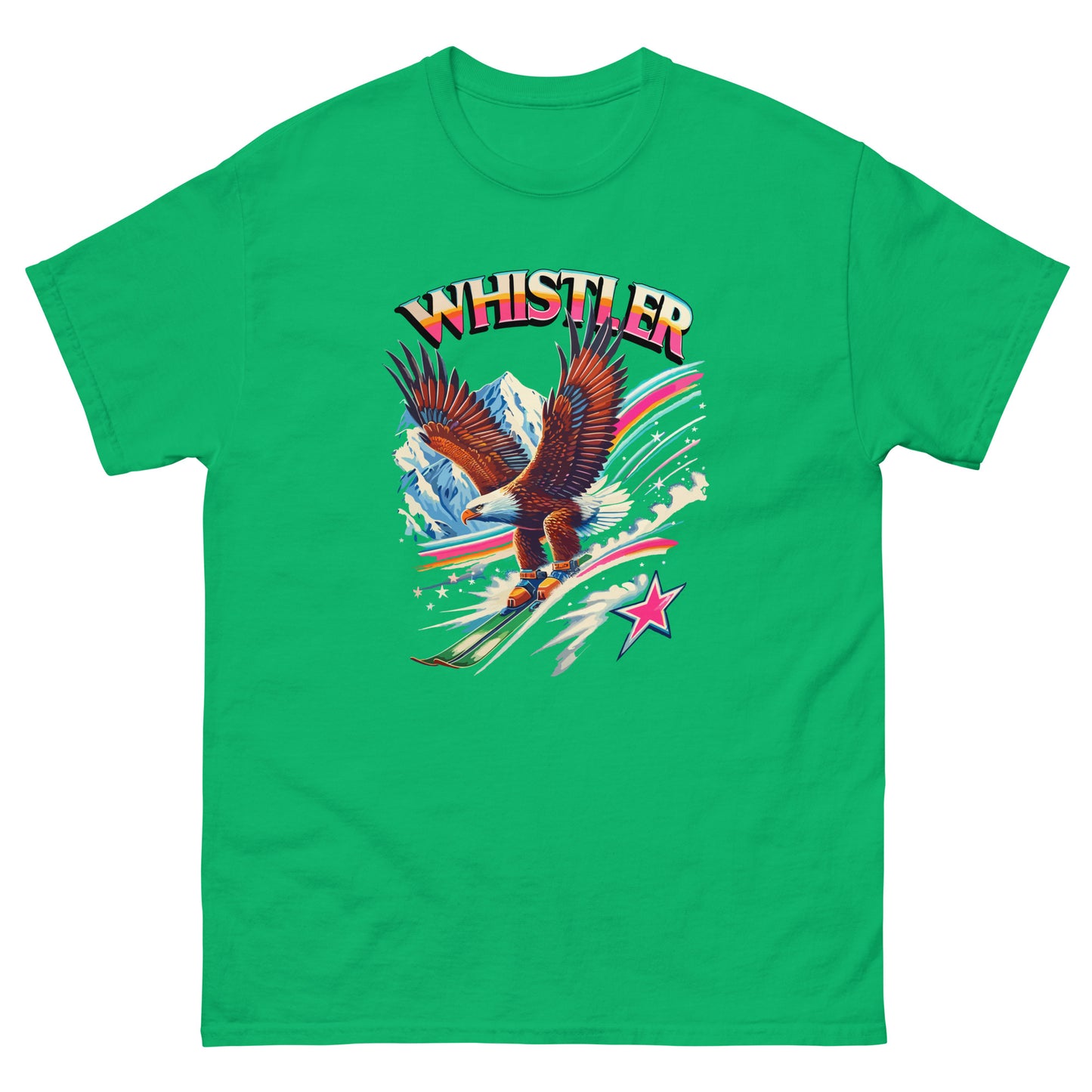 Whistler Eagle Skiing T-shirt printed by Whistler Shirts