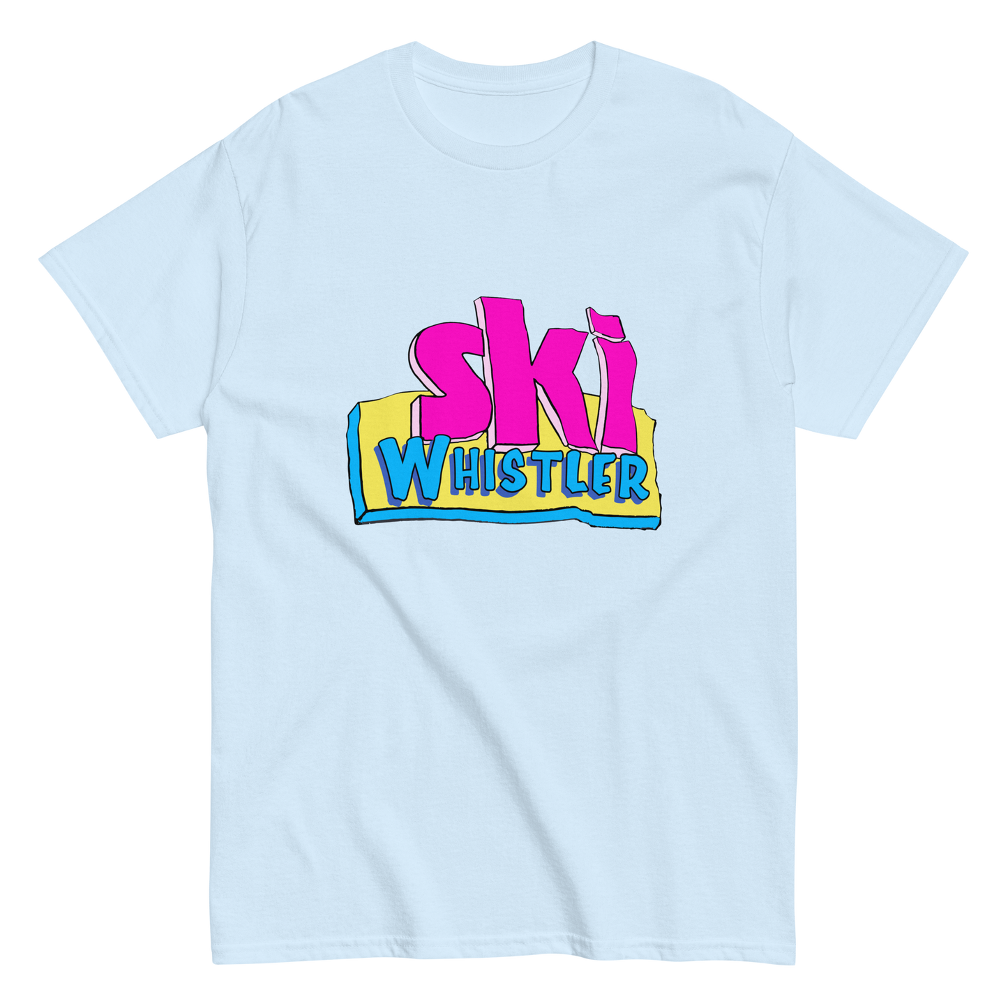 Ski Whistler Cartoon Text