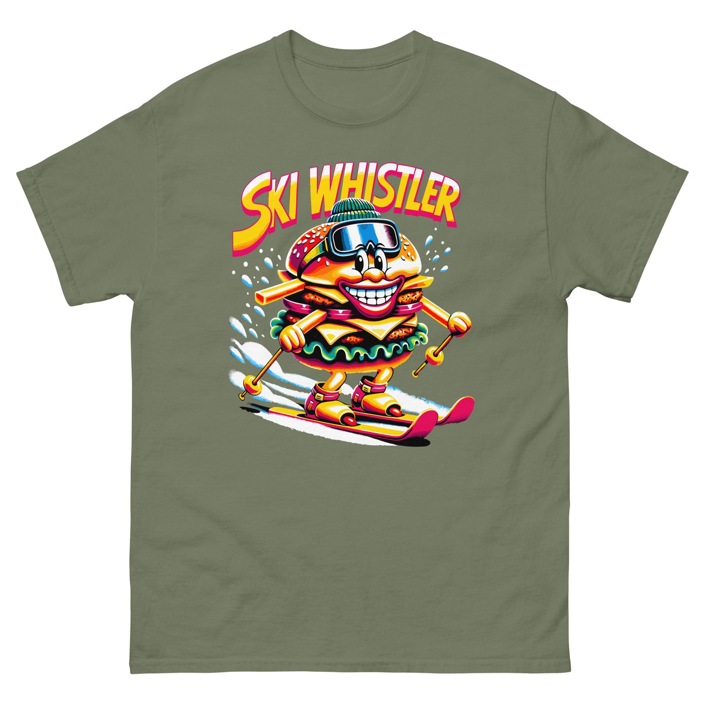 Ski Whistler Hamburger Man printed by Whistler Shirts