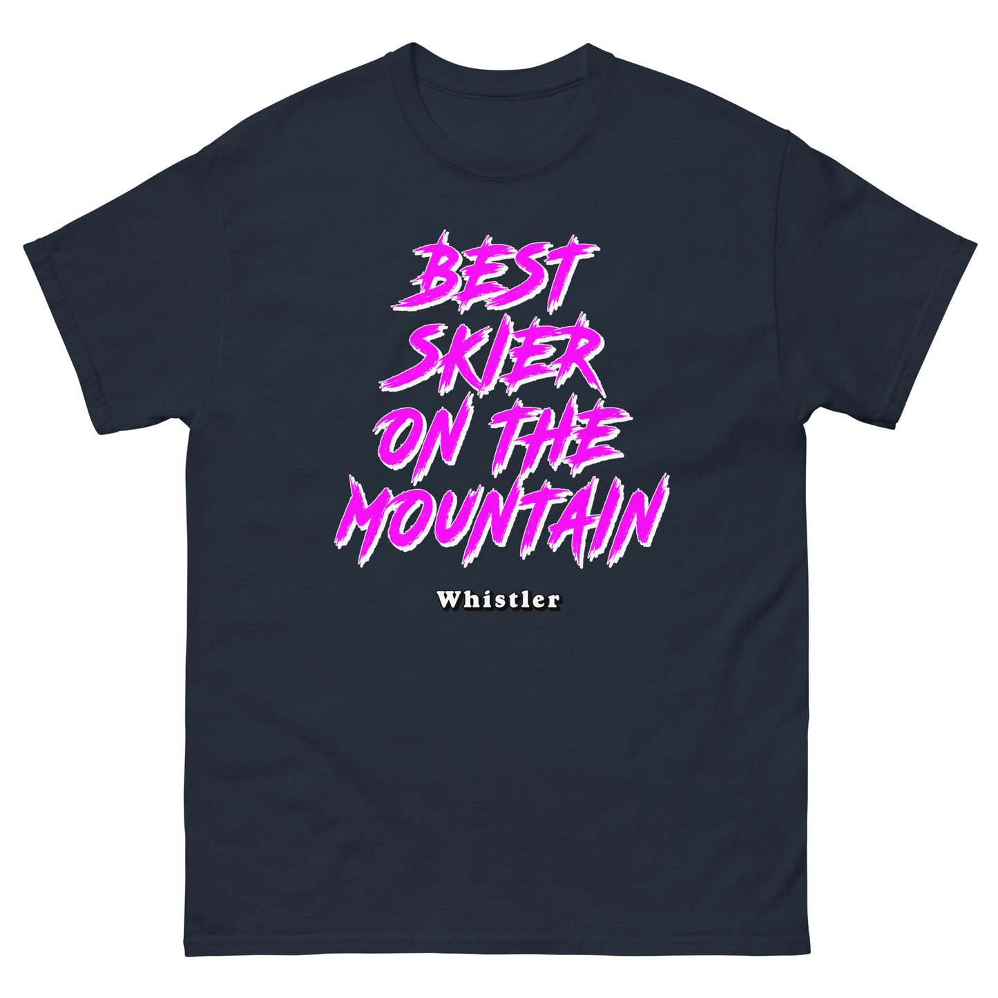 Best Skiier on the mountain whistler design printed on a t-shirt by Whistler Shirts