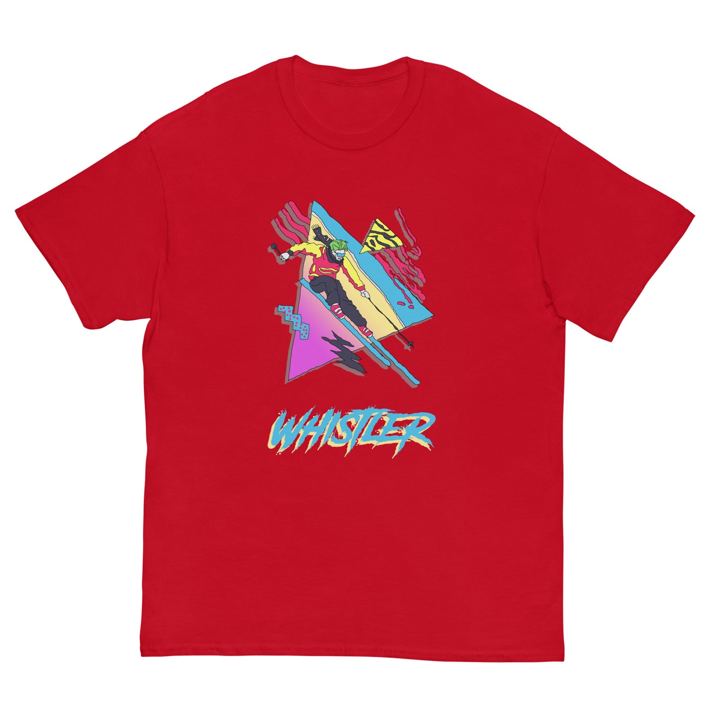 colourful whistler print t-shirt