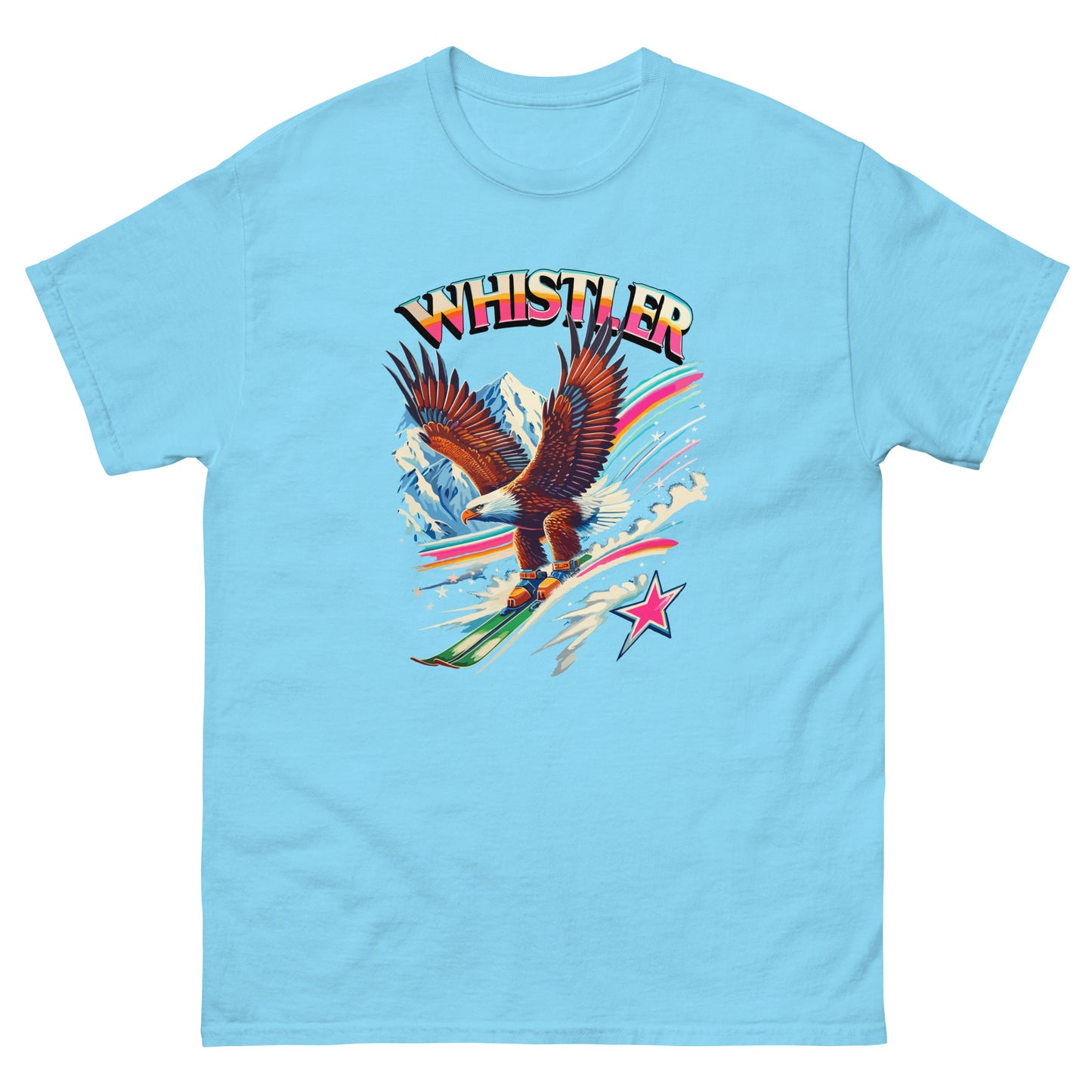 Whistler Eagle Skiing T-shirt printed by Whistler Shirts