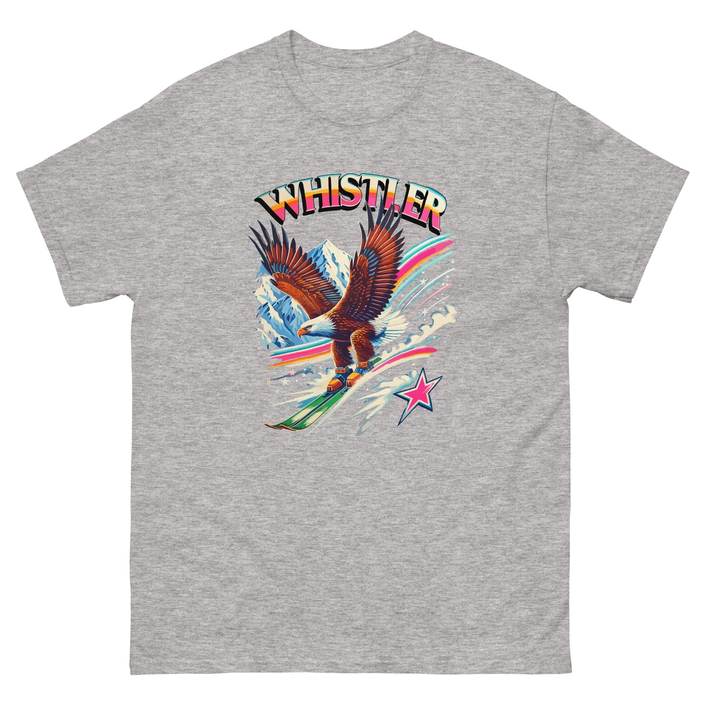 Whistler Eagle Skiing T-shirt printed by Whistler Shirts