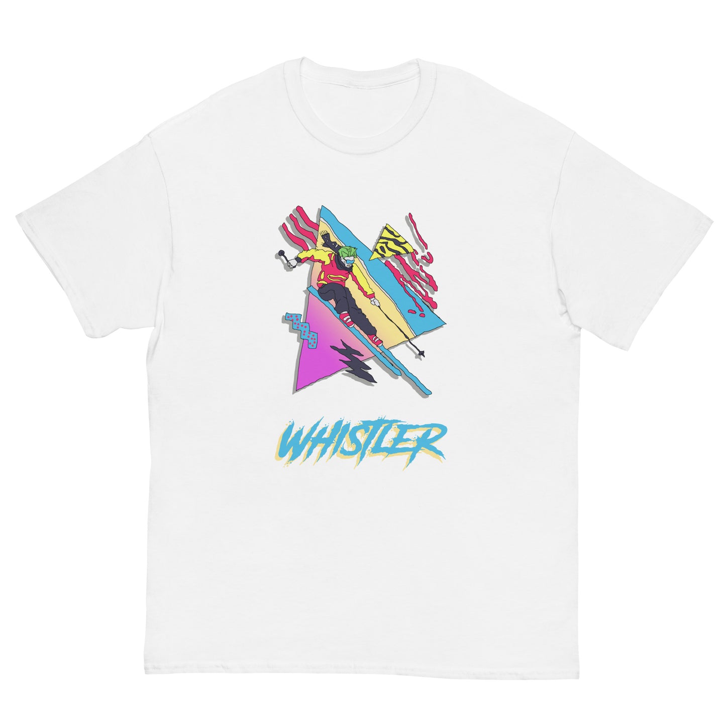 colourful whistler print t-shirt