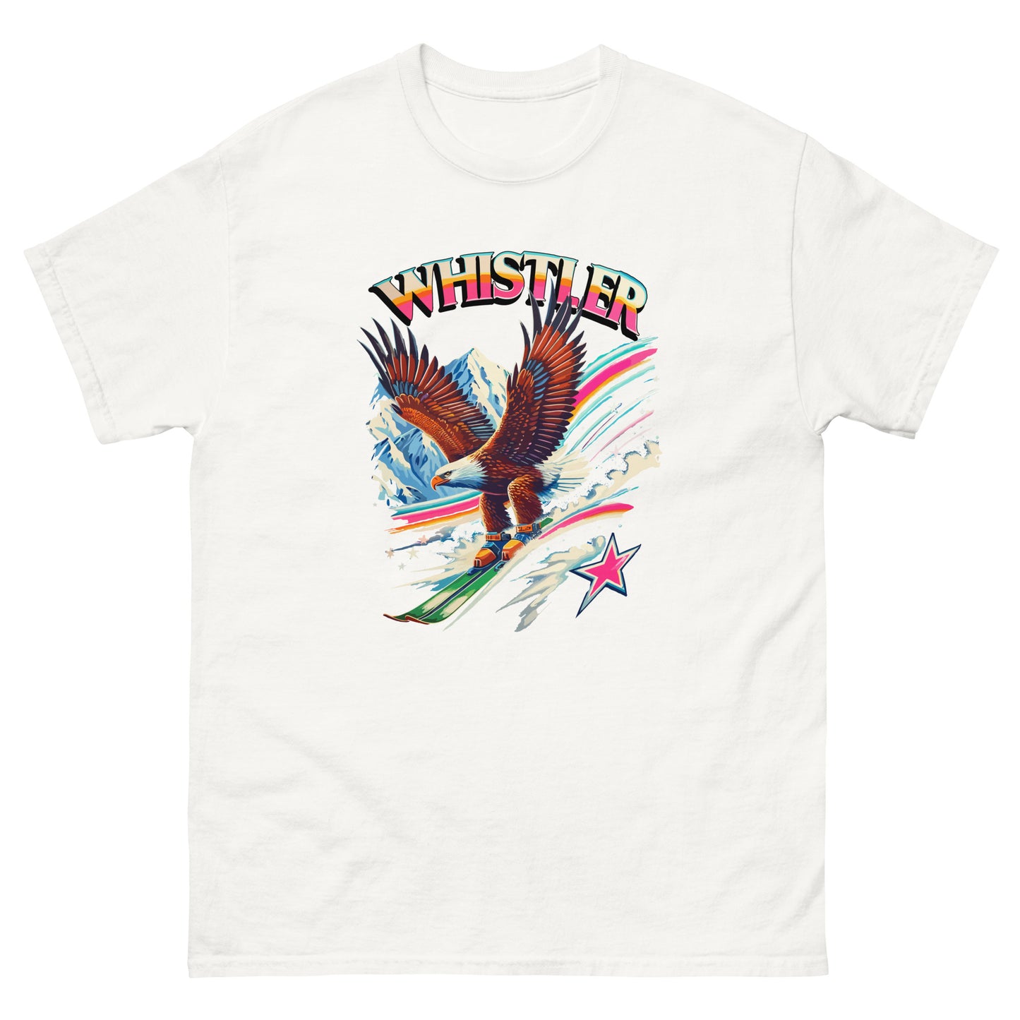 Whistler Eagle Skiing T-shirt printed by Whistler Shirts