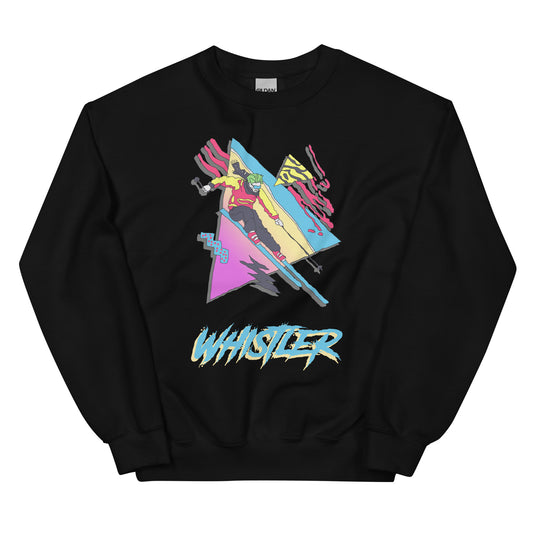Whistler retro skiing printed crewneck