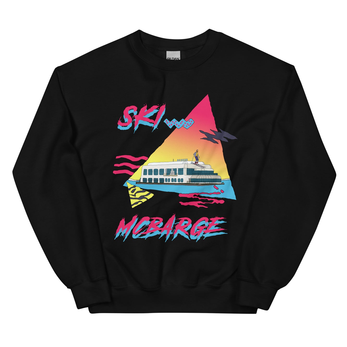 Ski Mcbarge retro printied Whistler crewneck