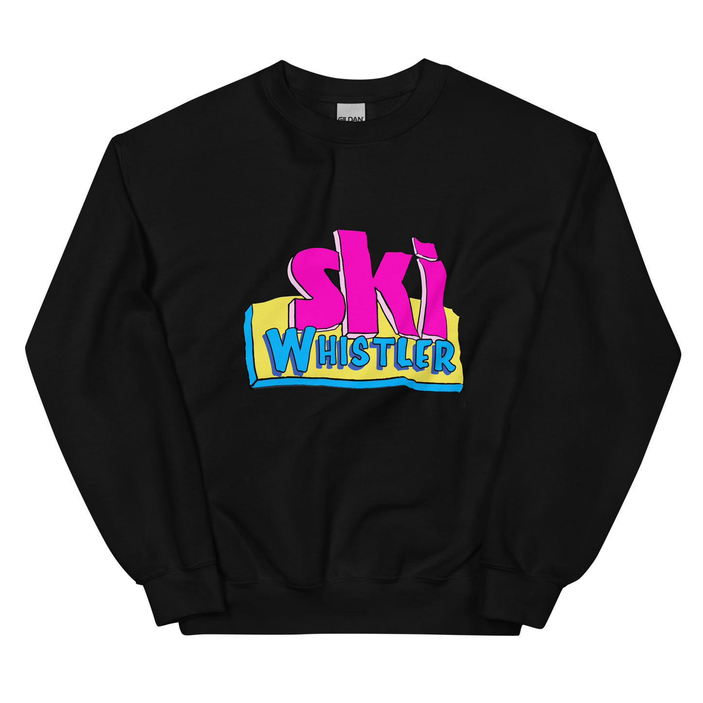 Cartoon Ski Whistler Crewneck