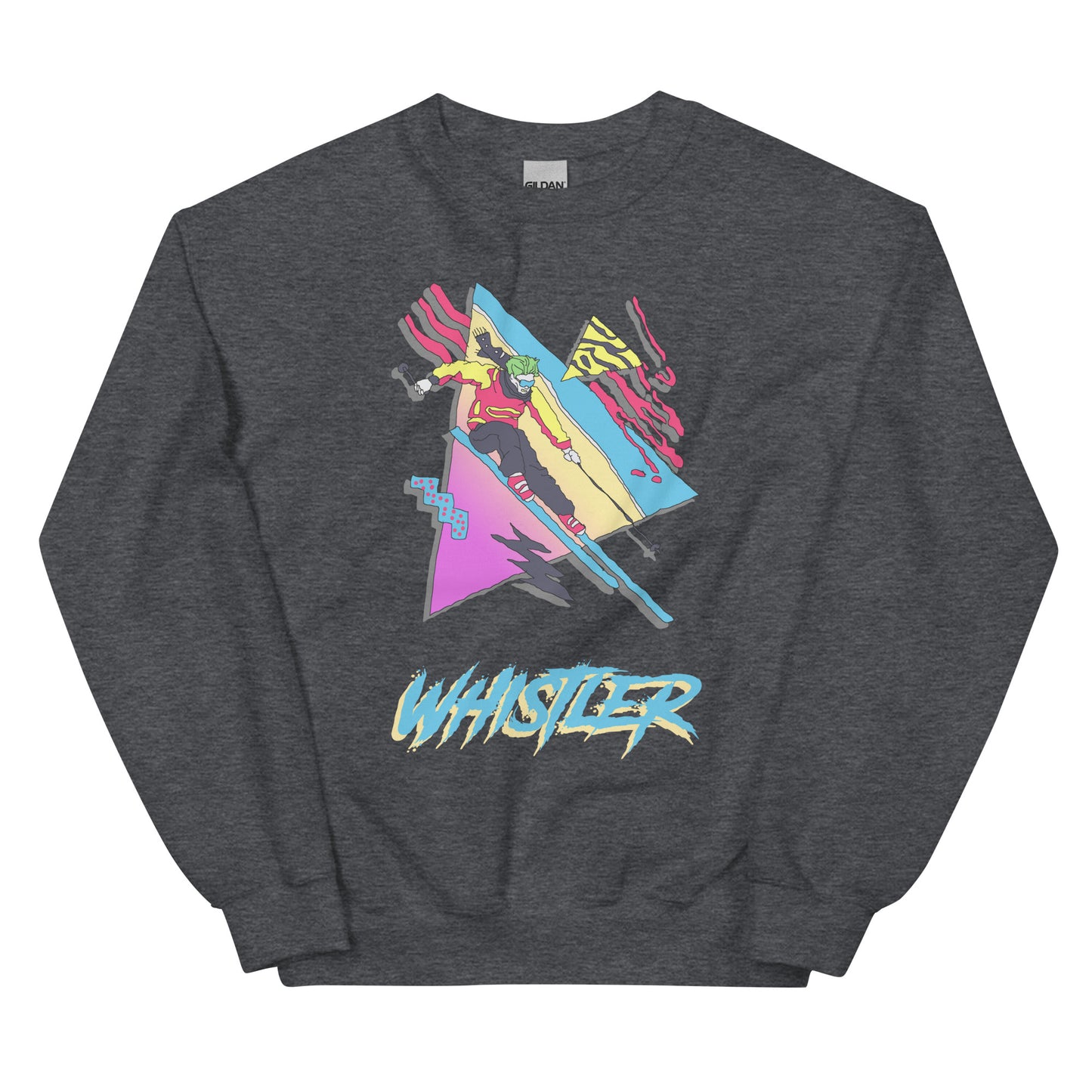 Whistler retro skiing printed crewneck