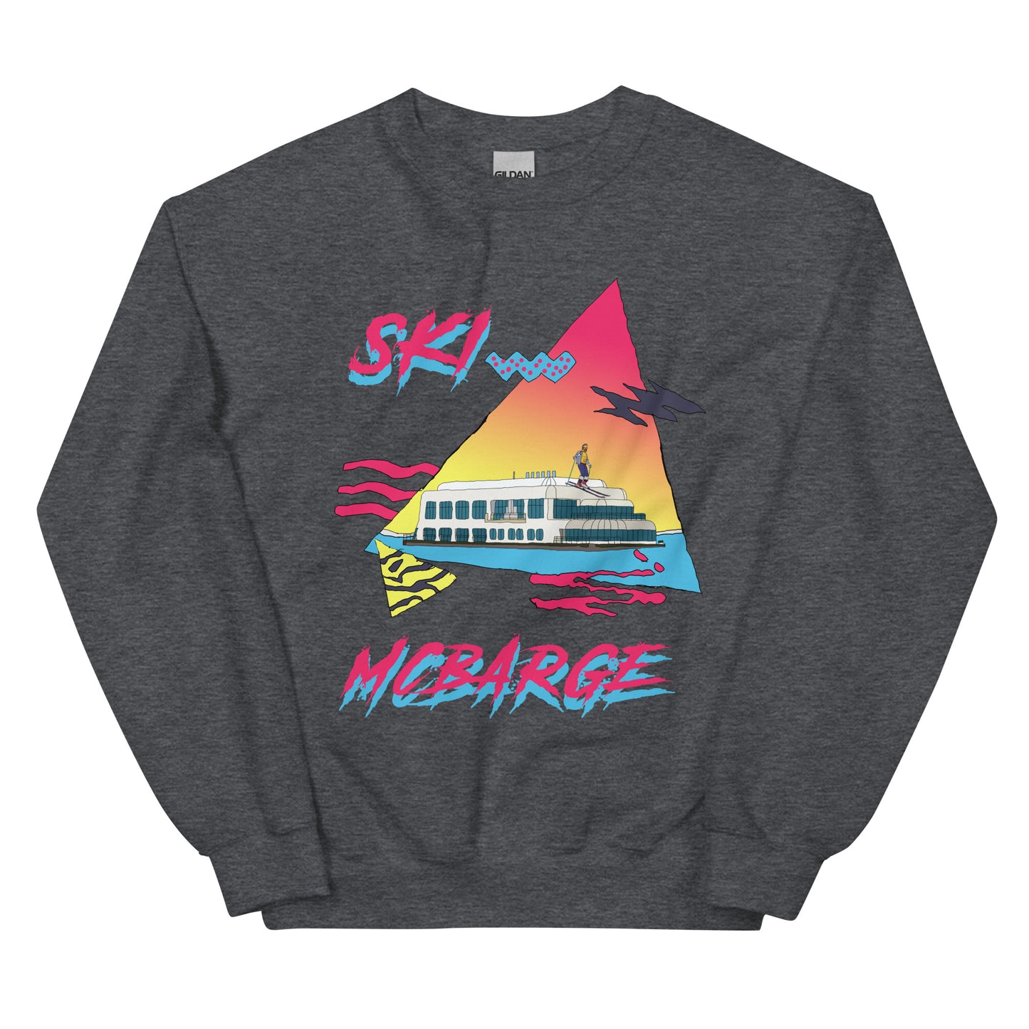 Ski Mcbarge retro printied Whistler crewneck