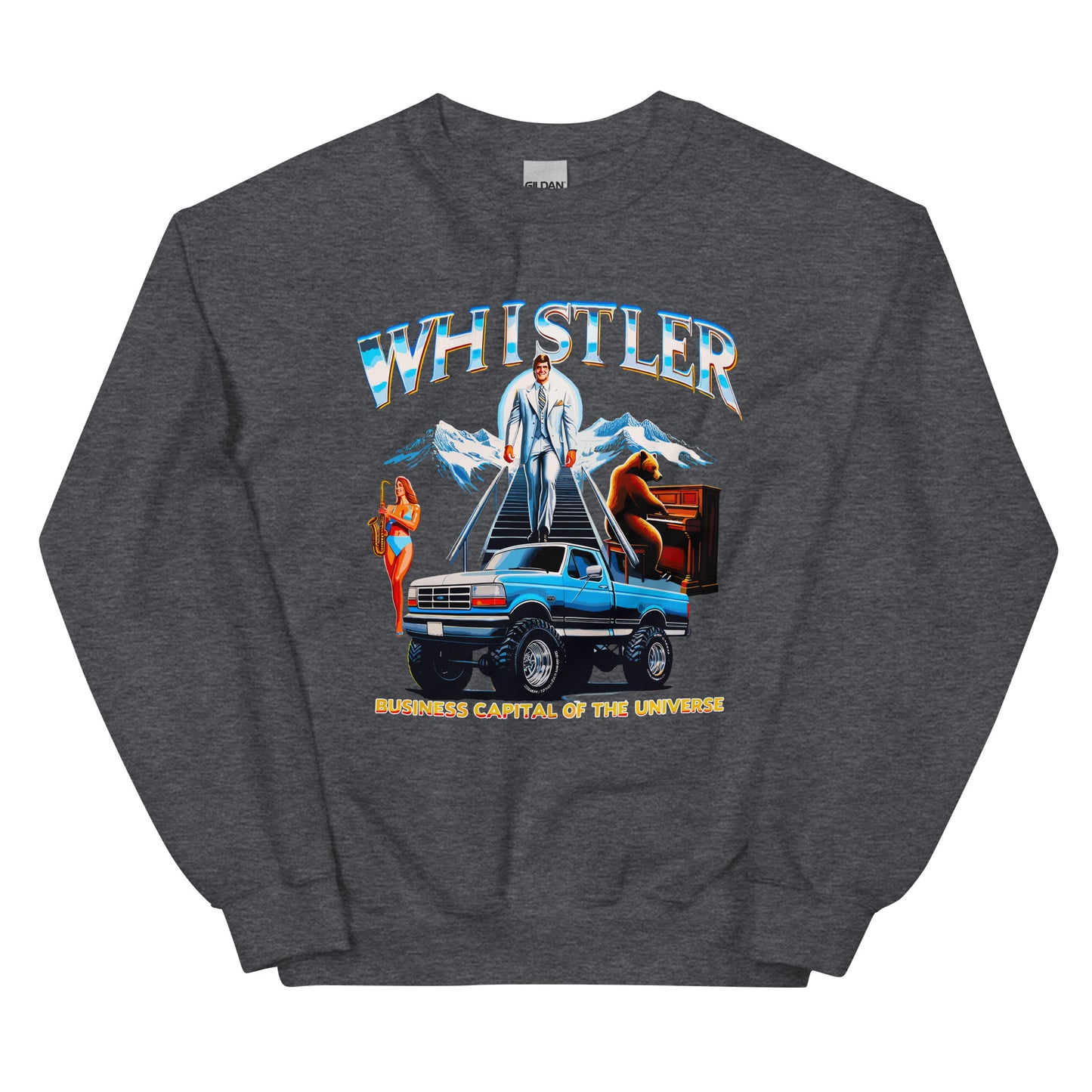 Whistler Business Capital of the Universe Crewneck Sweatshirt printed by Whistler Shirts