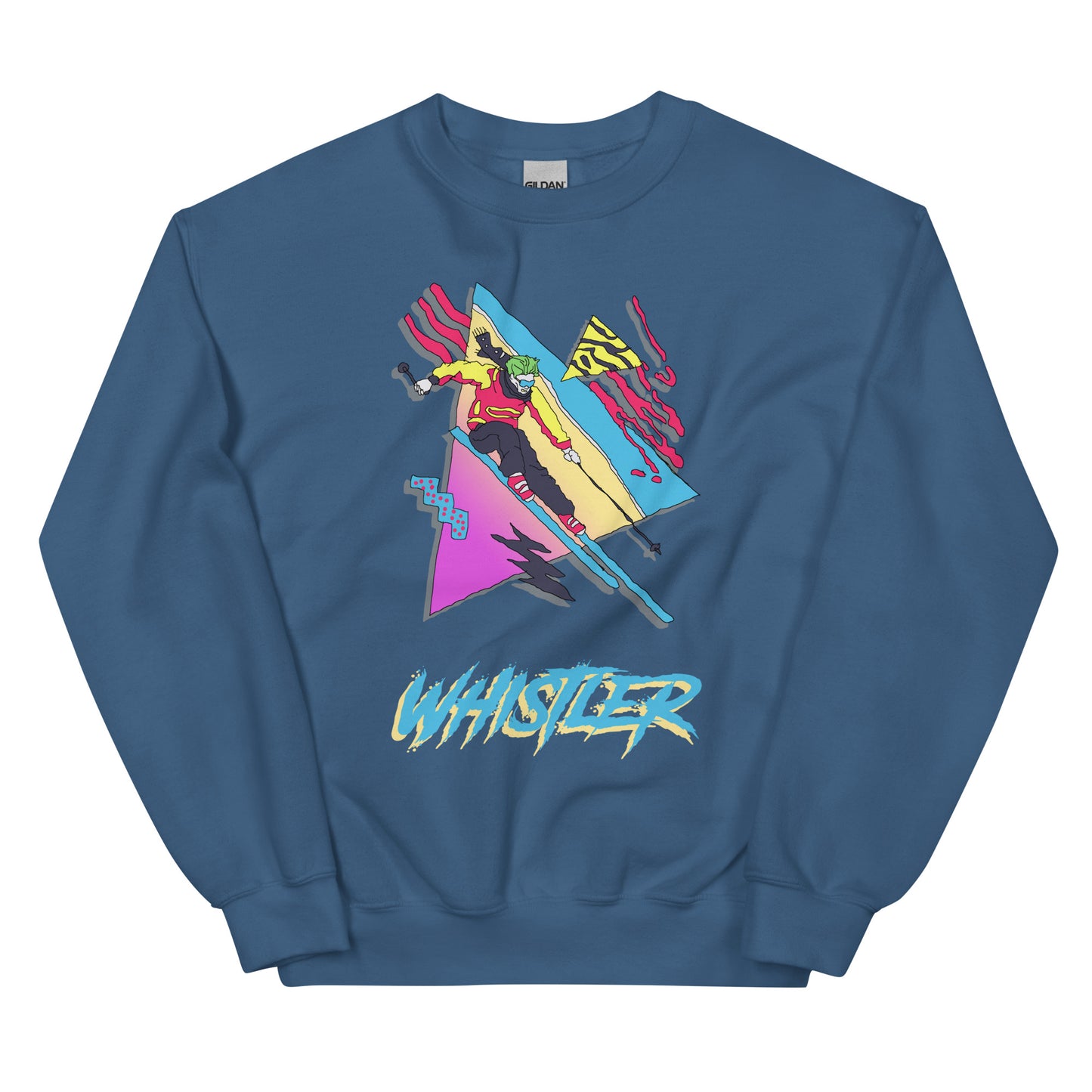 Whistler retro skiing printed crewneck