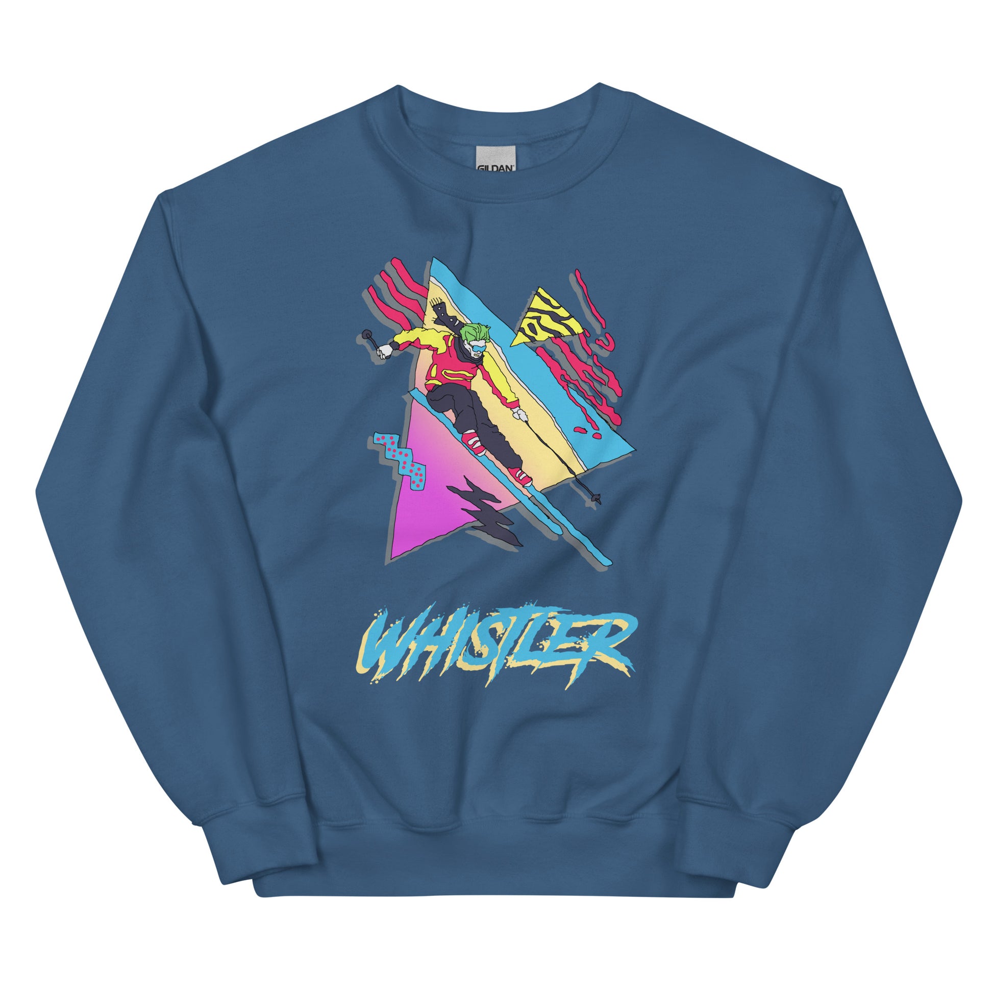 Whistler retro skiing printed crewneck