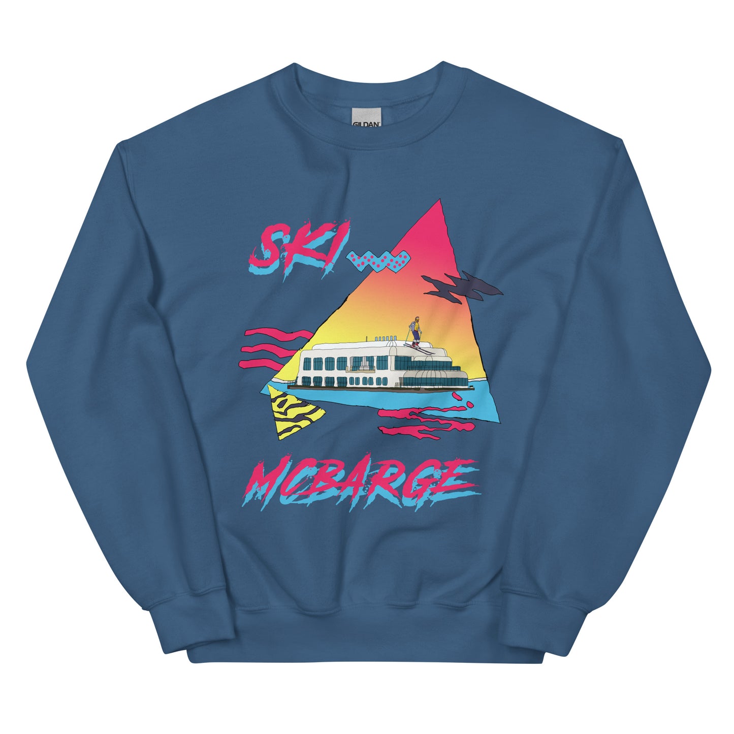 Ski Mcbarge retro printied Whistler crewneck