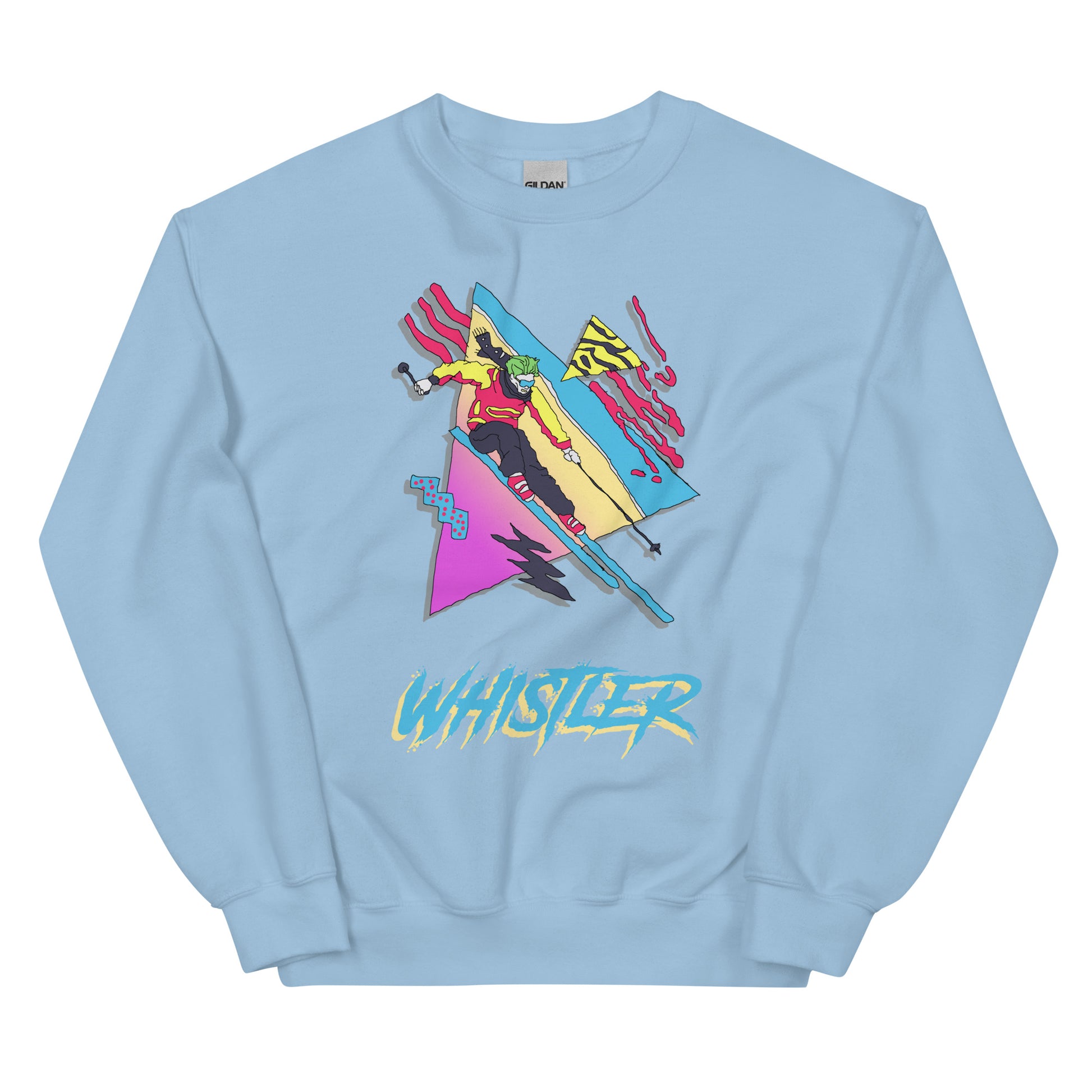 Whistler retro skiing printed crewneck