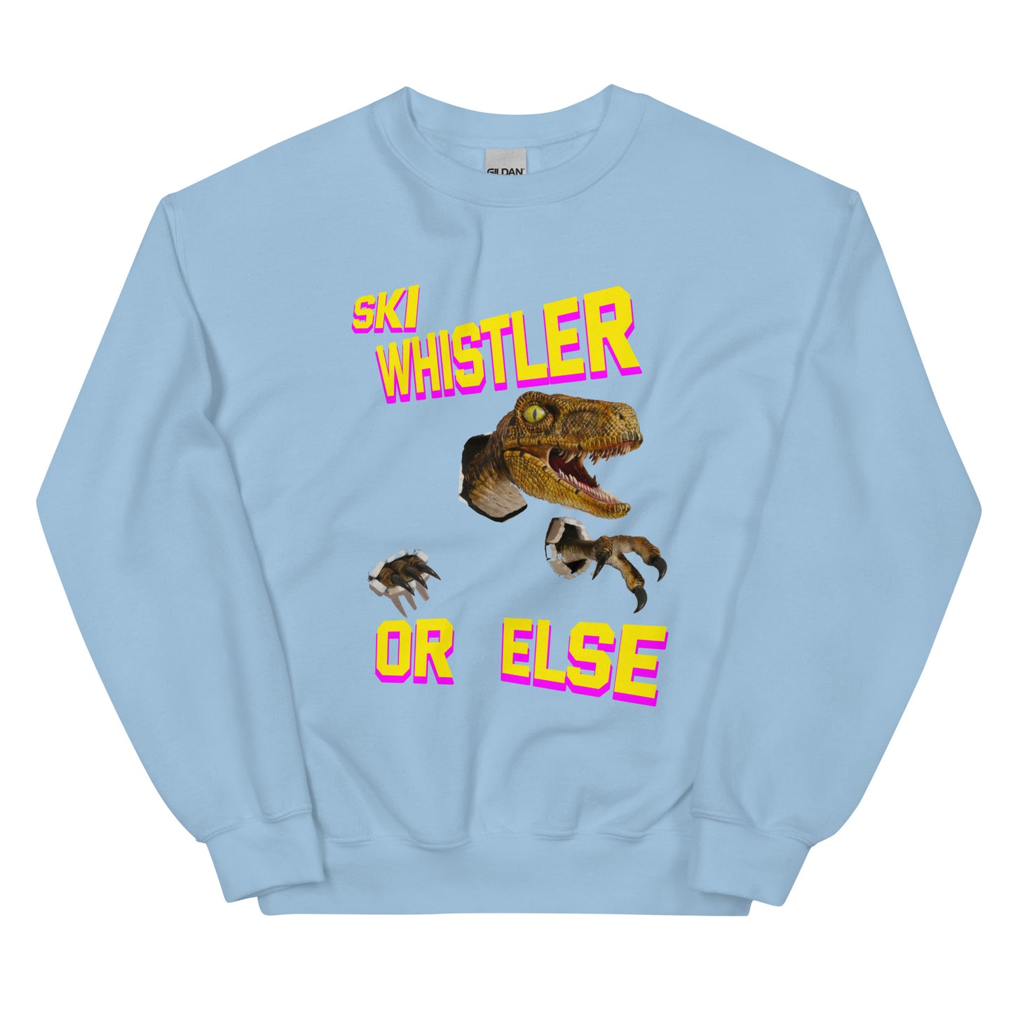 Ski whistler or else t-rex printed crewneck