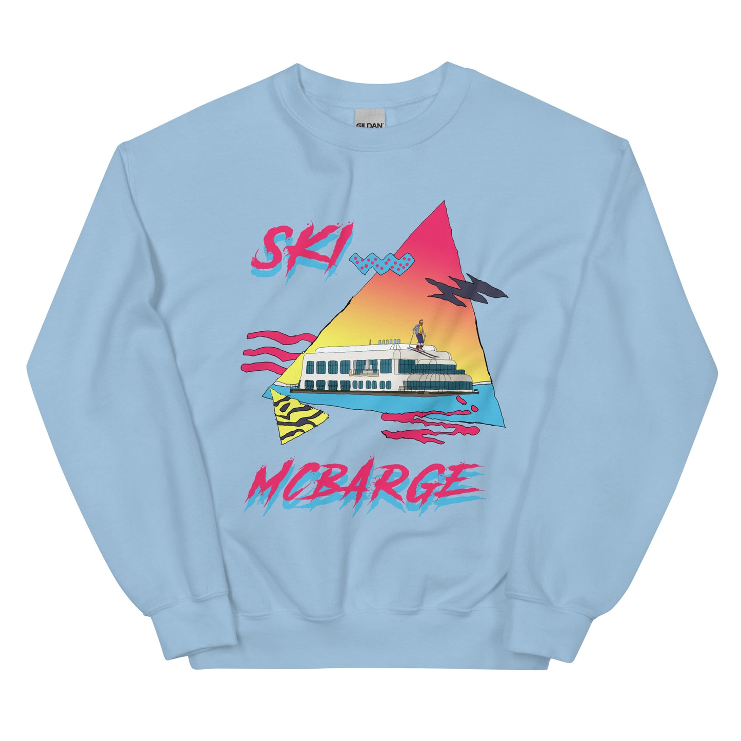 Ski Mcbarge retro printied Whistler crewneck