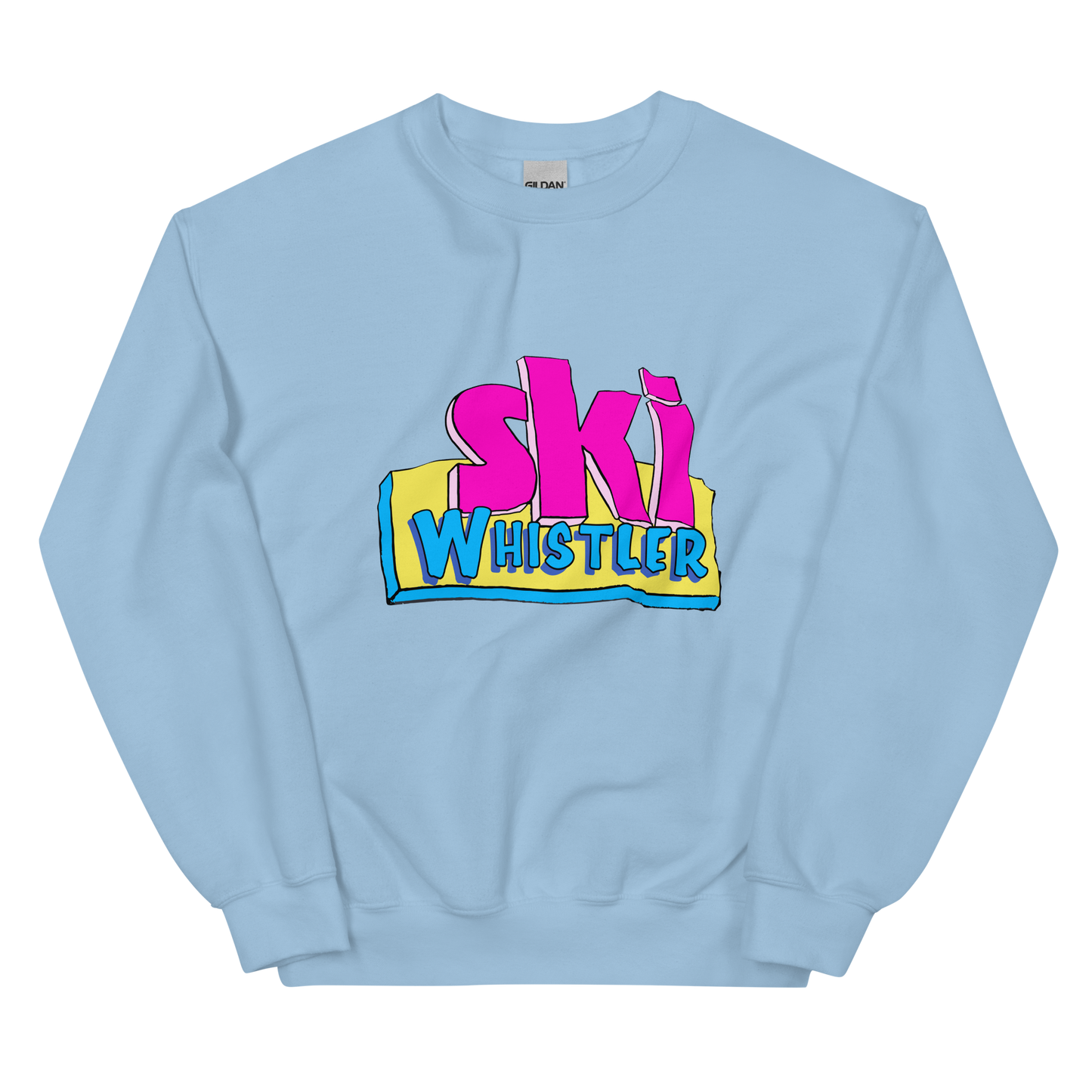Cartoon Ski Whistler Crewneck