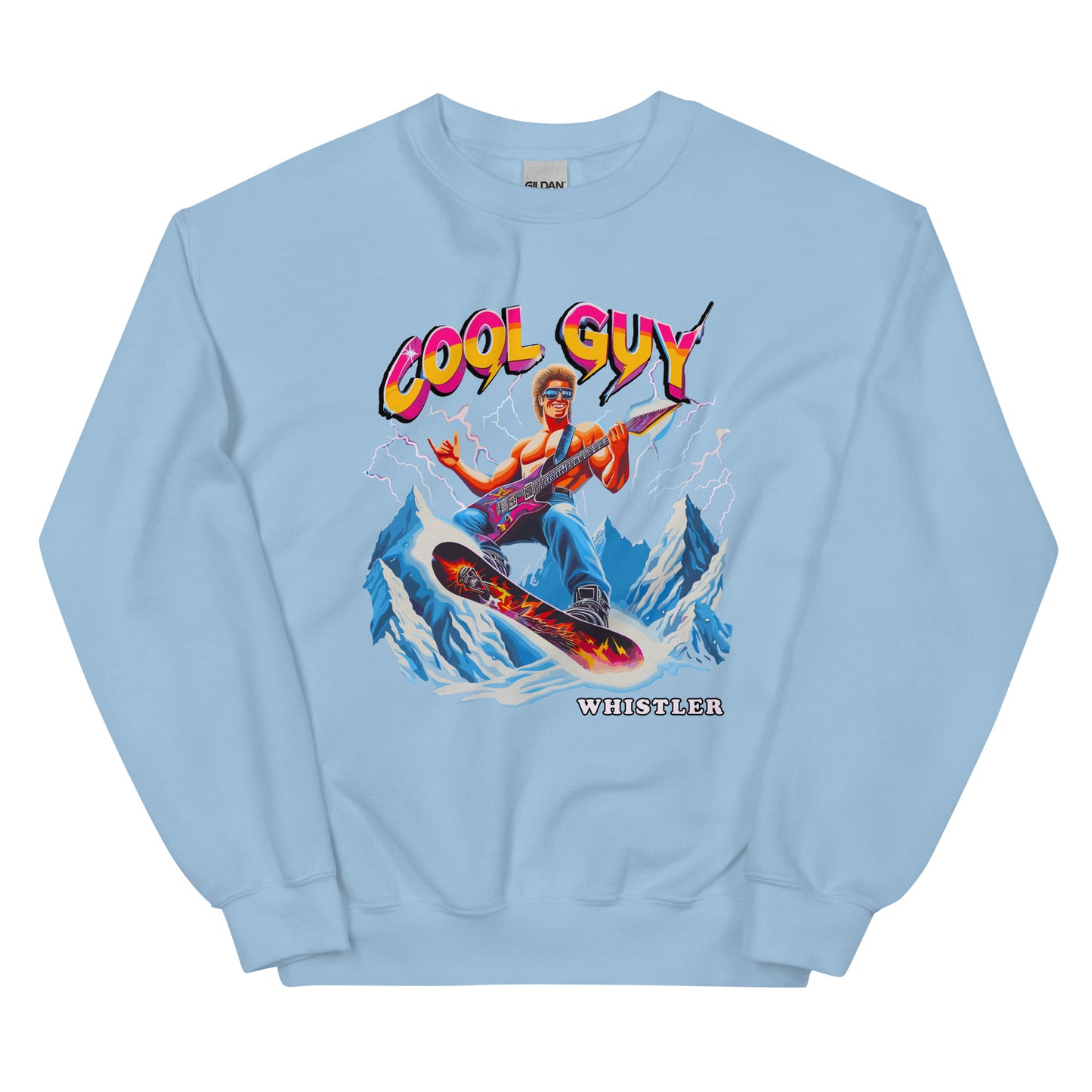 Cool Guy Whistler Crewneck Sweatshirt printed by Whistler Shirts