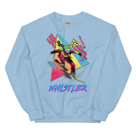Whistler Retro Snowboarder Crewneck Sweatshirt