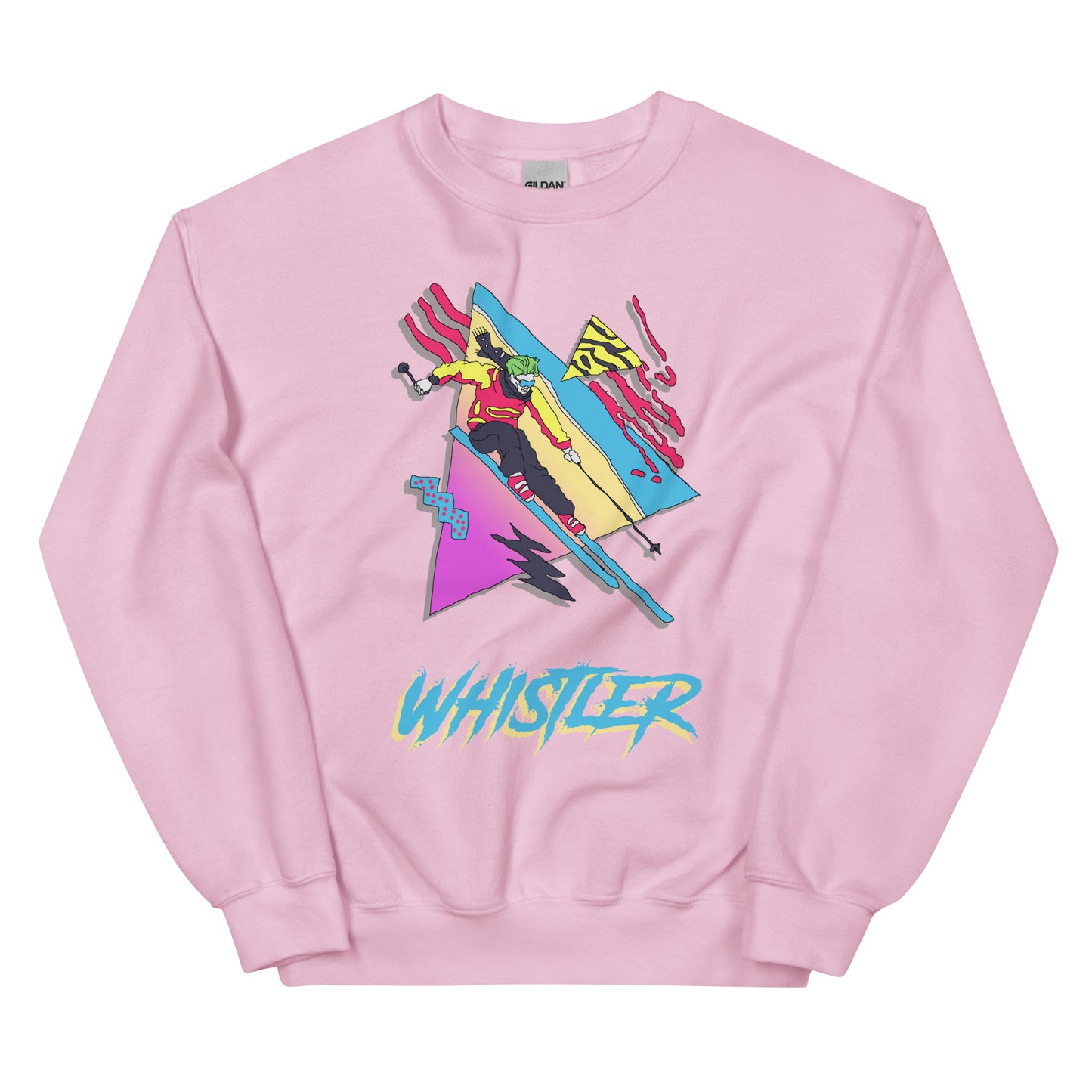 Whistler retro skiing printed crewneck