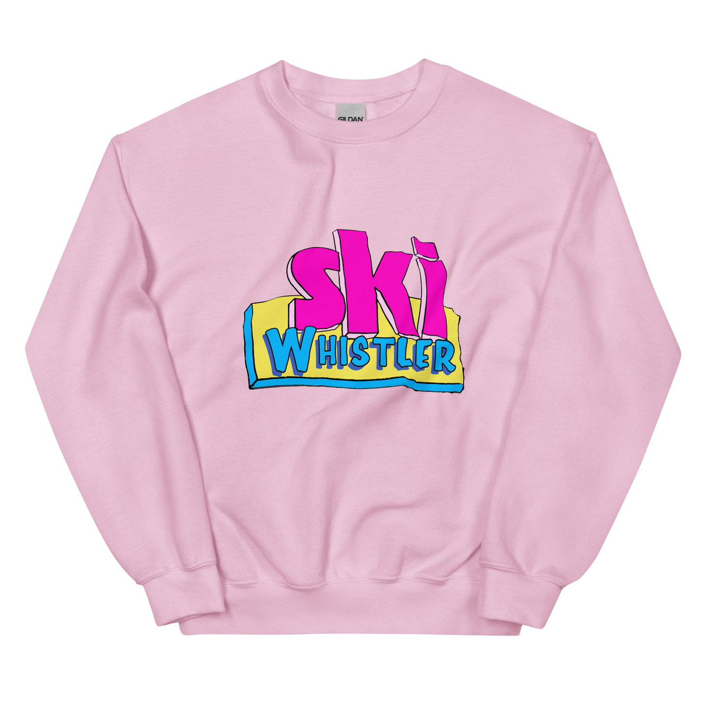 Cartoon Ski Whistler Crewneck