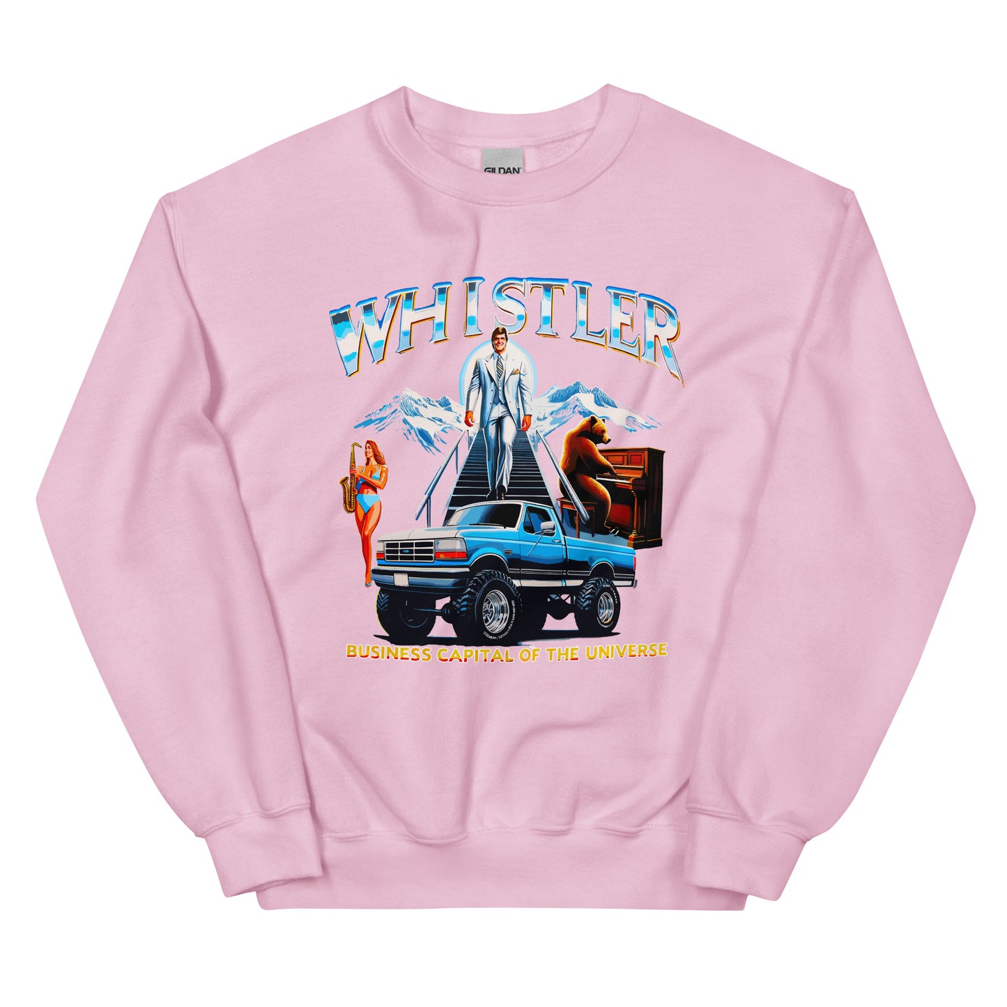 Whistler Business Capital of the Universe Crewneck Sweatshirt printed by Whistler Shirts