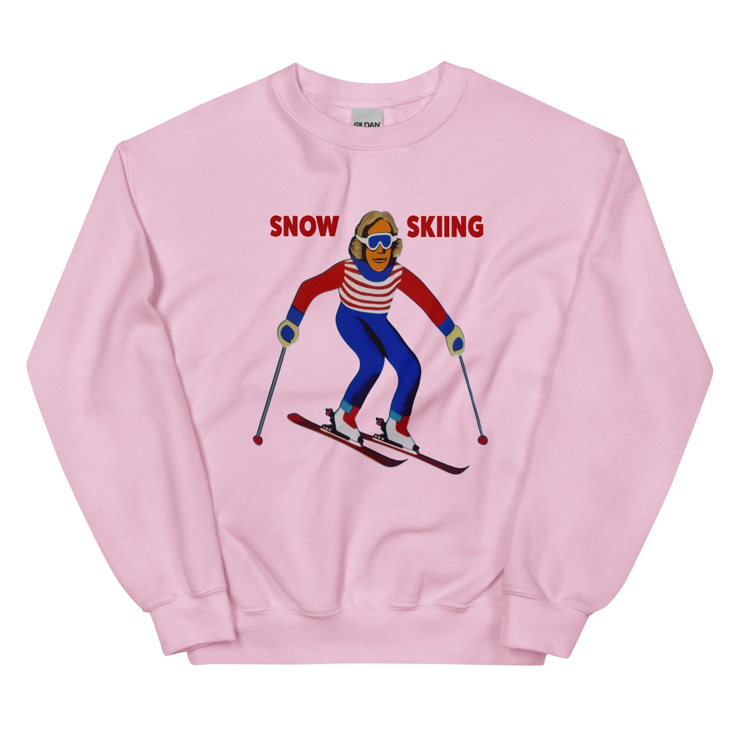 Snow skiing printed crewneck sweatshirt by Whistler Shirts