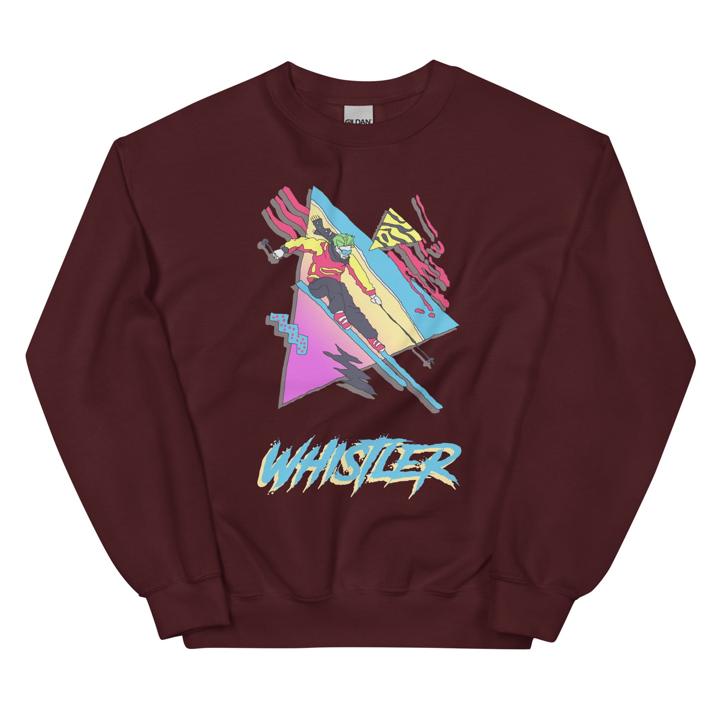 Whistler retro skiing printed crewneck