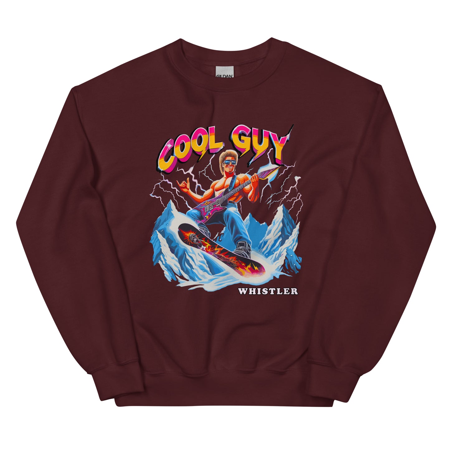 Cool Guy Whistler Crewneck Sweatshirt printed by Whistler Shirts