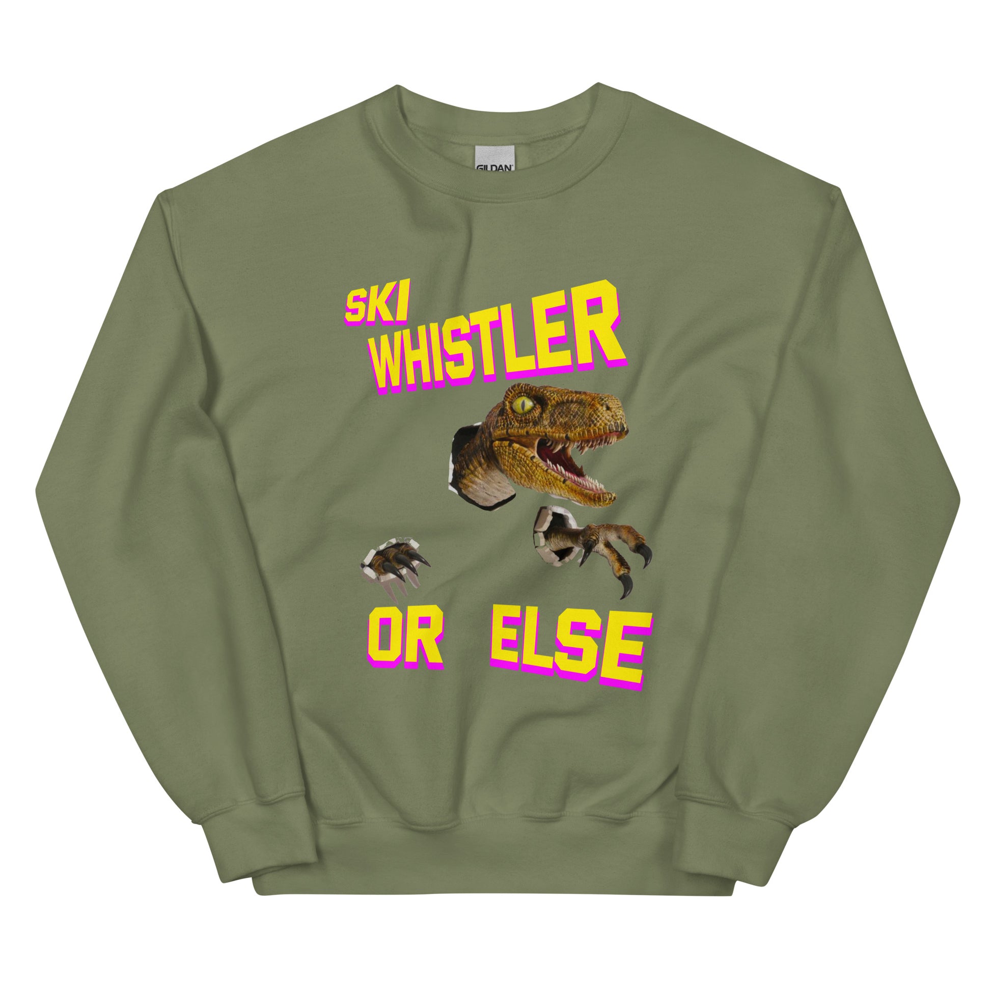 Ski whistler or else t-rex printed crewneck