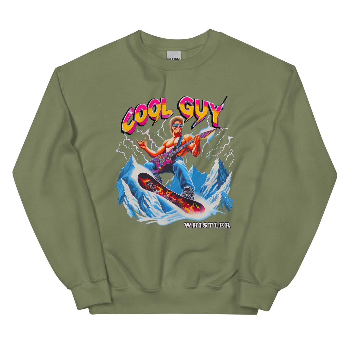 Cool Guy Whistler Crewneck Sweatshirt printed by Whistler Shirts