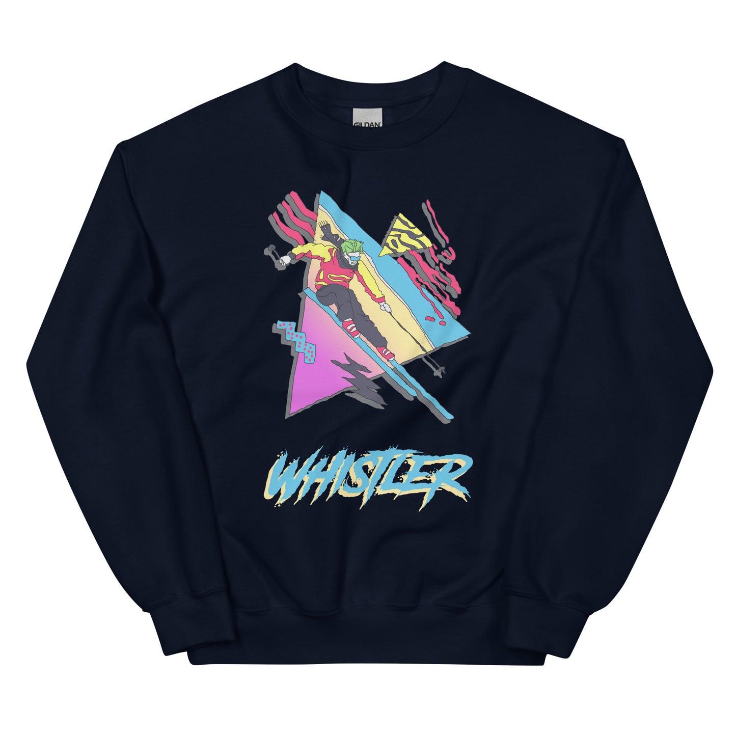 Whistler retro skiing printed crewneck