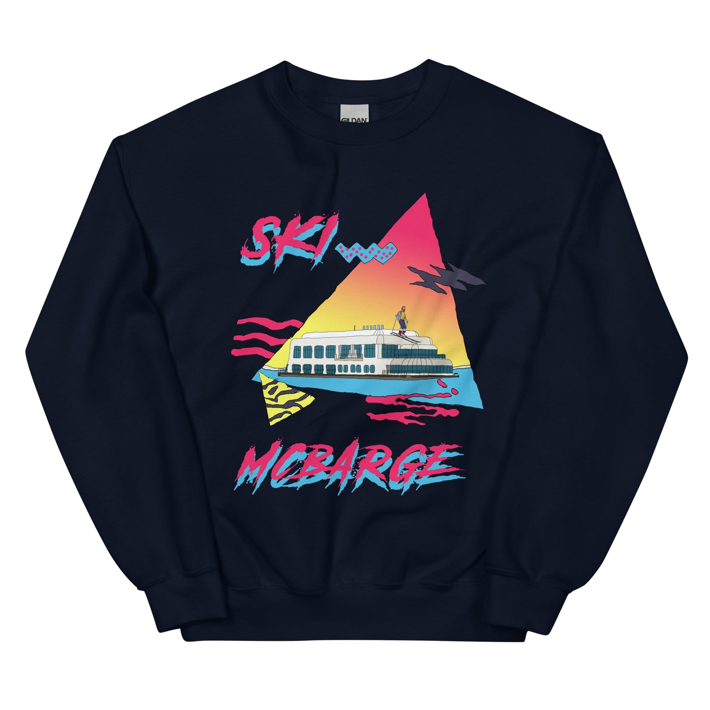 Ski Mcbarge retro printied Whistler crewneck