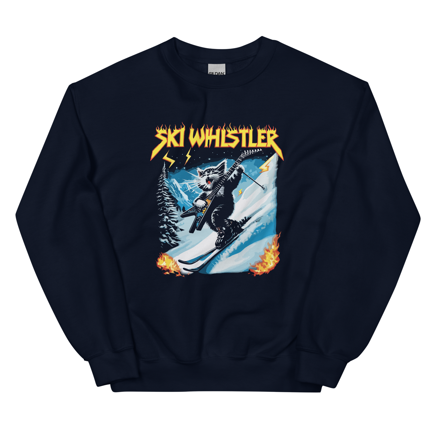Rockstar Cat Ski Whistler Crewneck