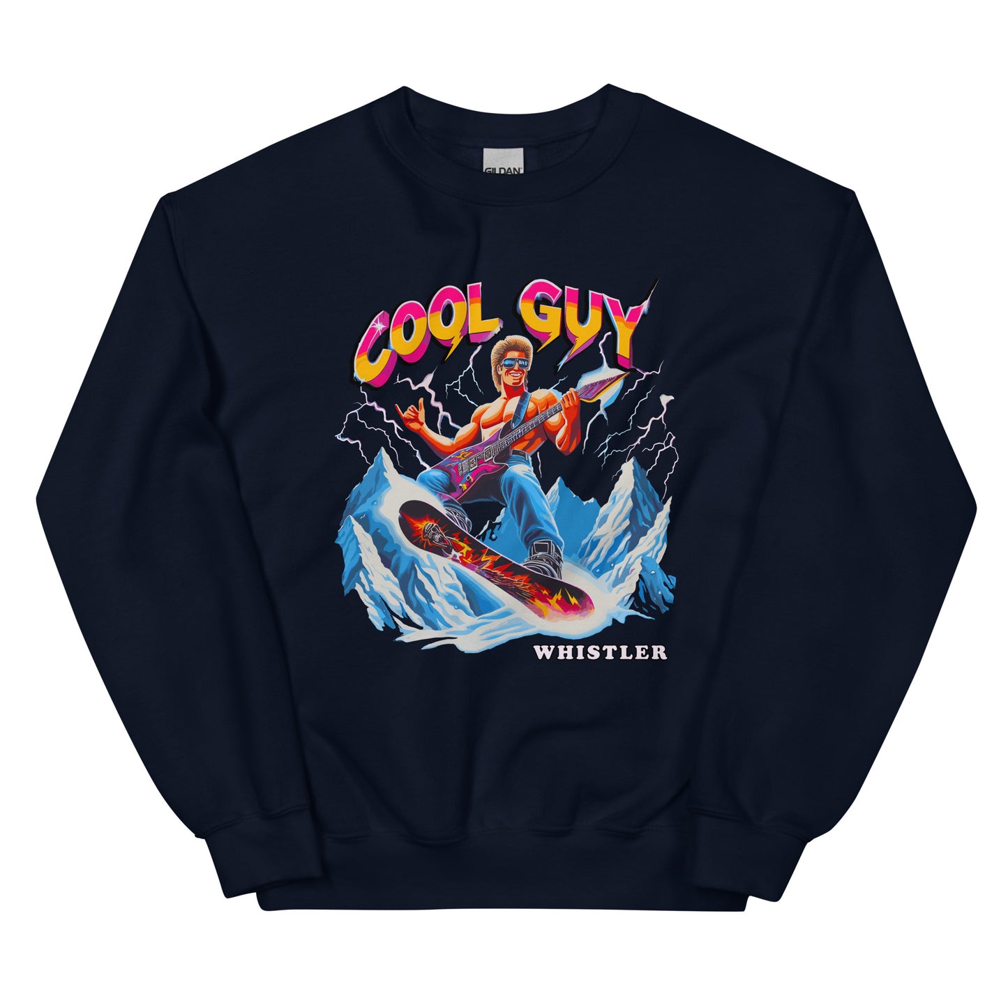 Cool Guy Whistler Crewneck Sweatshirt printed by Whistler Shirts