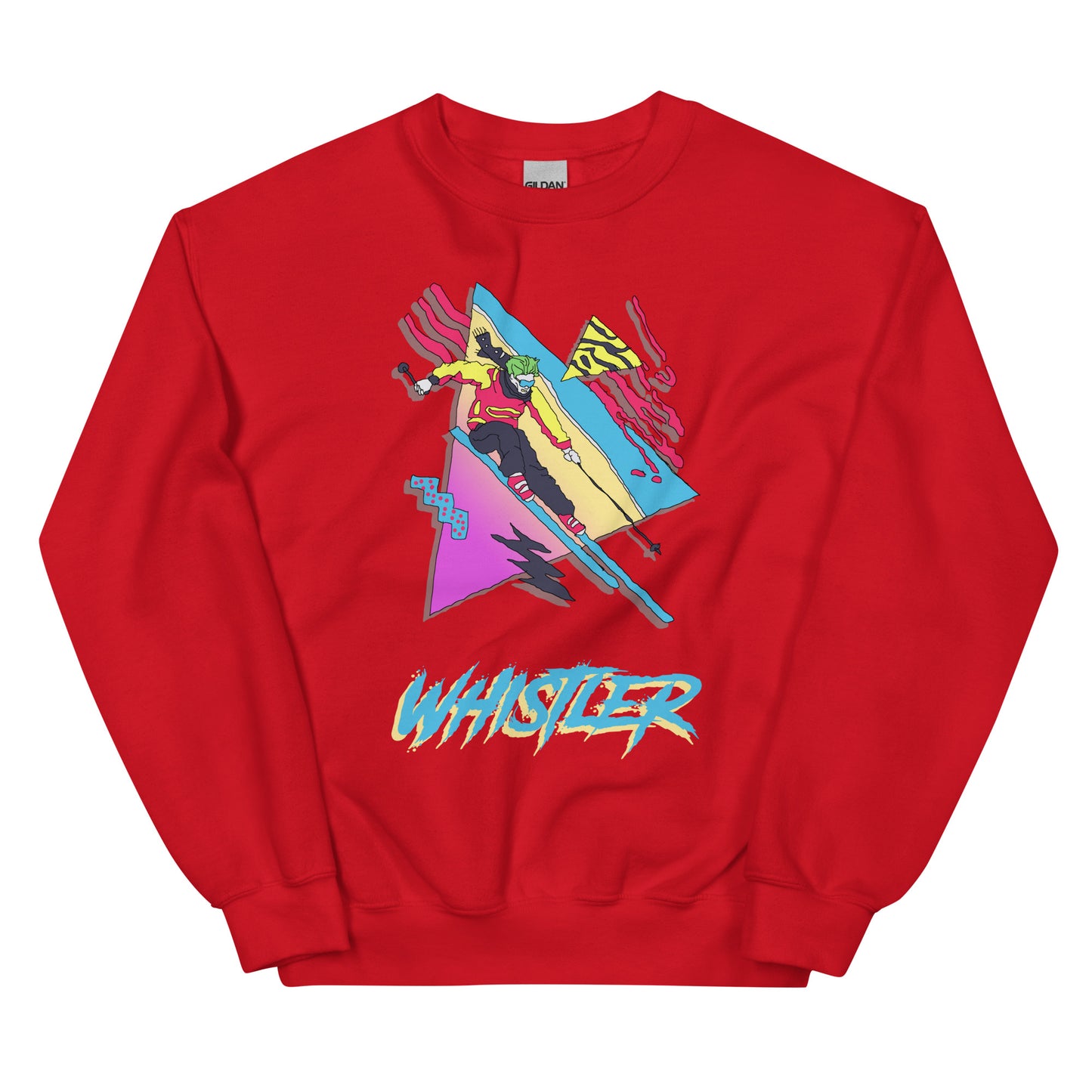 Whistler retro skiing printed crewneck