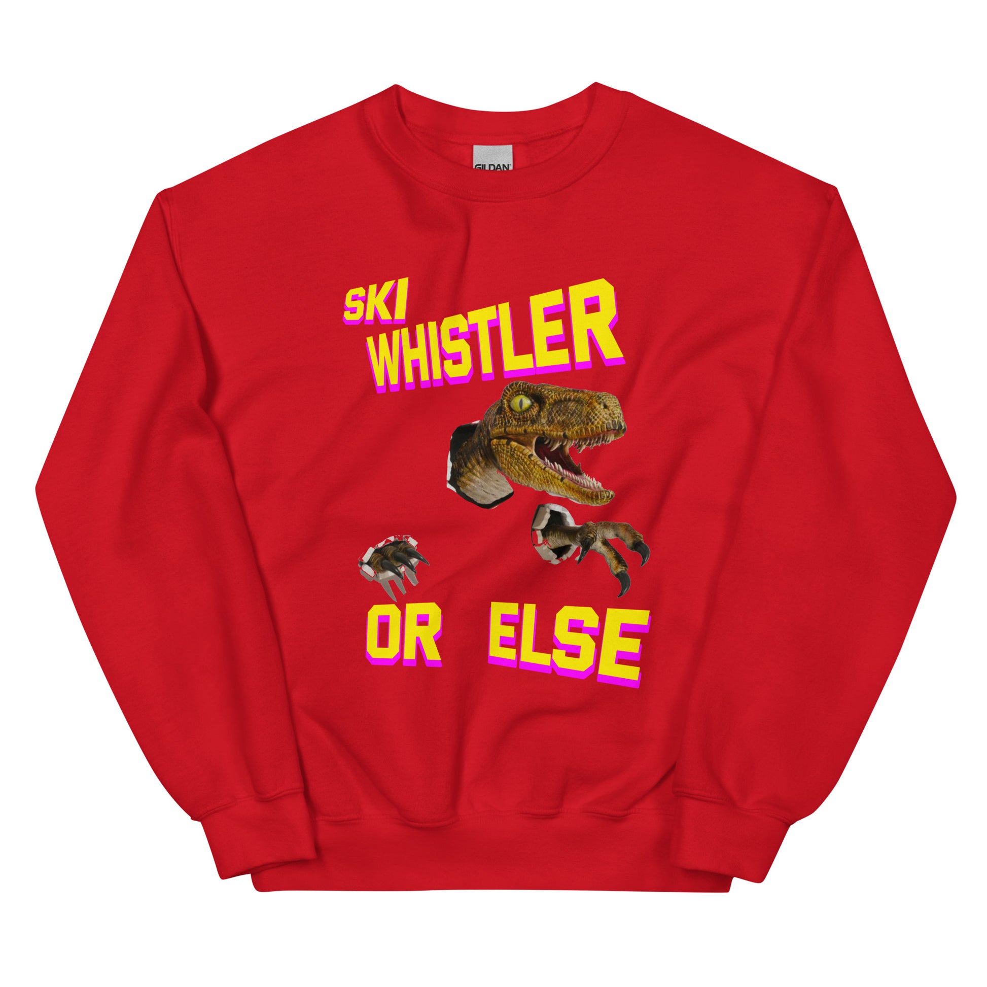 Ski whistler or else t-rex printed crewneck