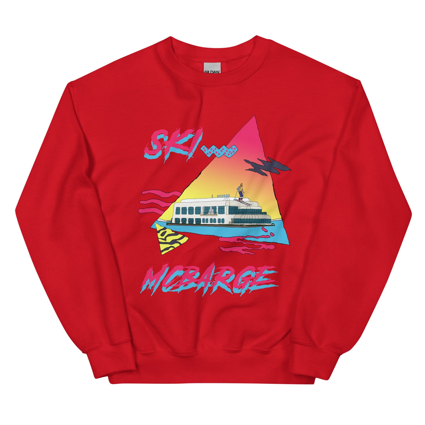 Ski Mcbarge retro printied Whistler crewneck